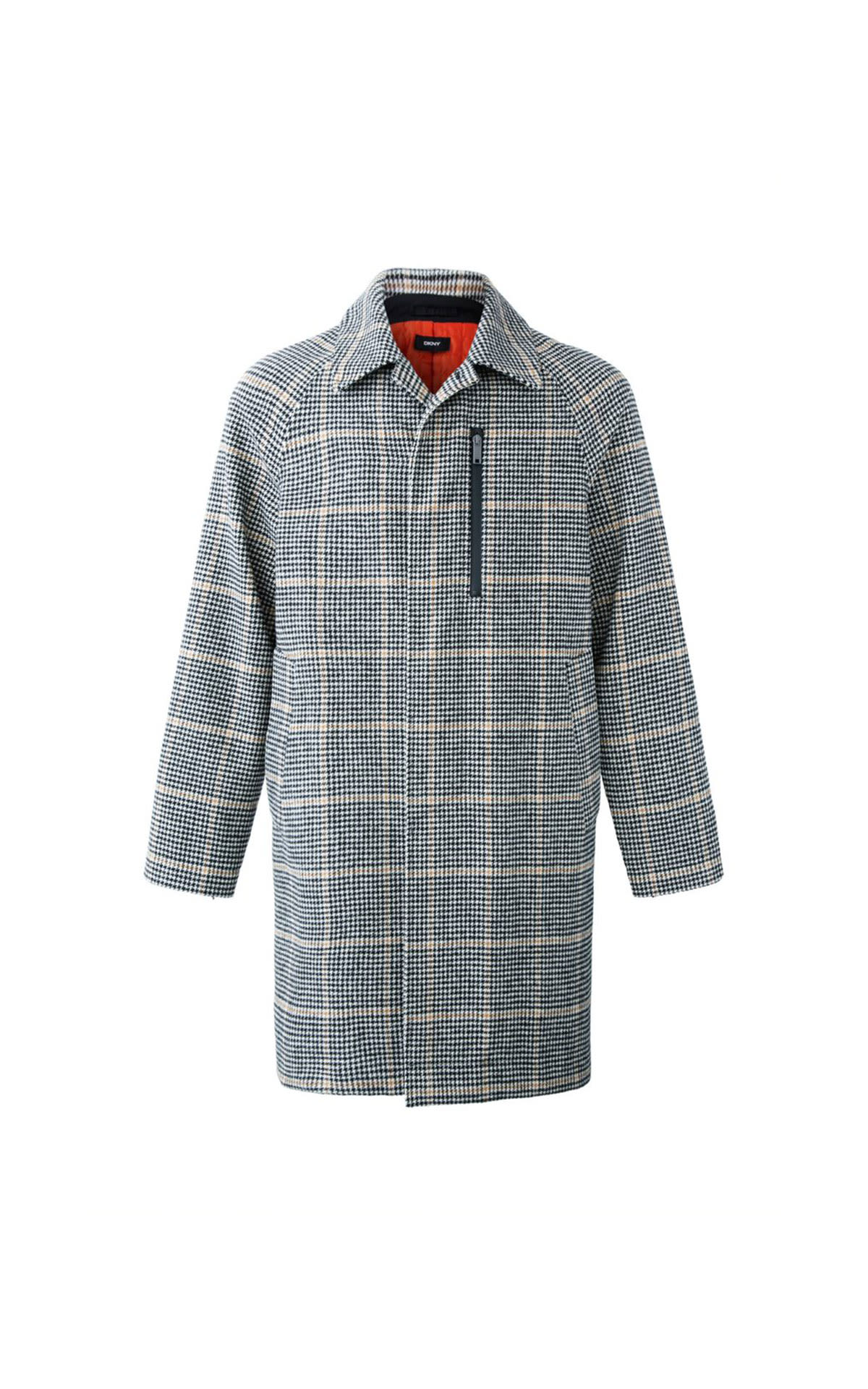 DKNY Bonded backing plaid shirt jacket from Bicester Village