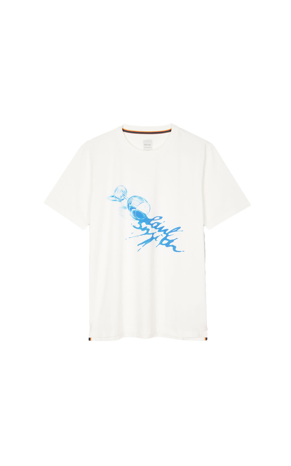Paul Smith Mens wine glass print tshirt from Bicester Village