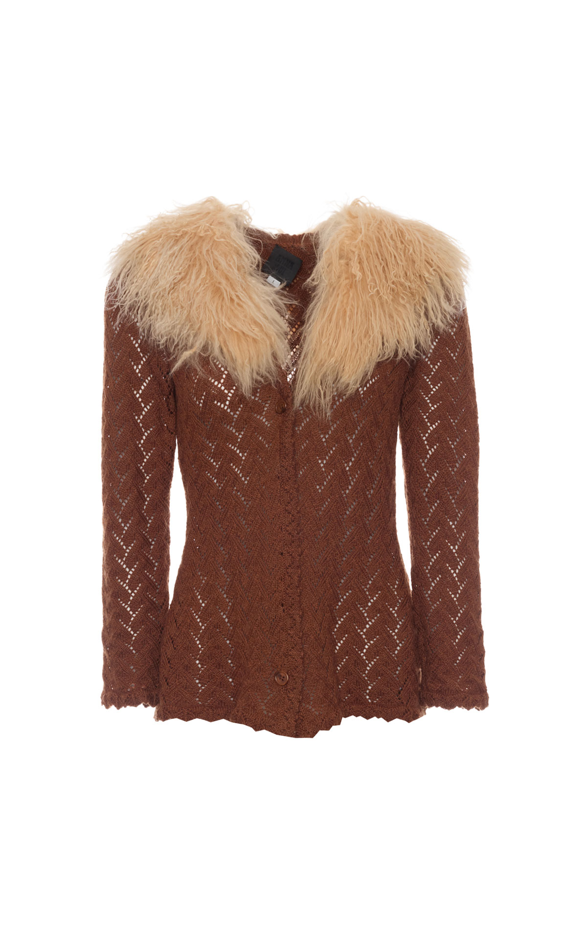 Anna Sui Fur collar cardigan from Bicester Village