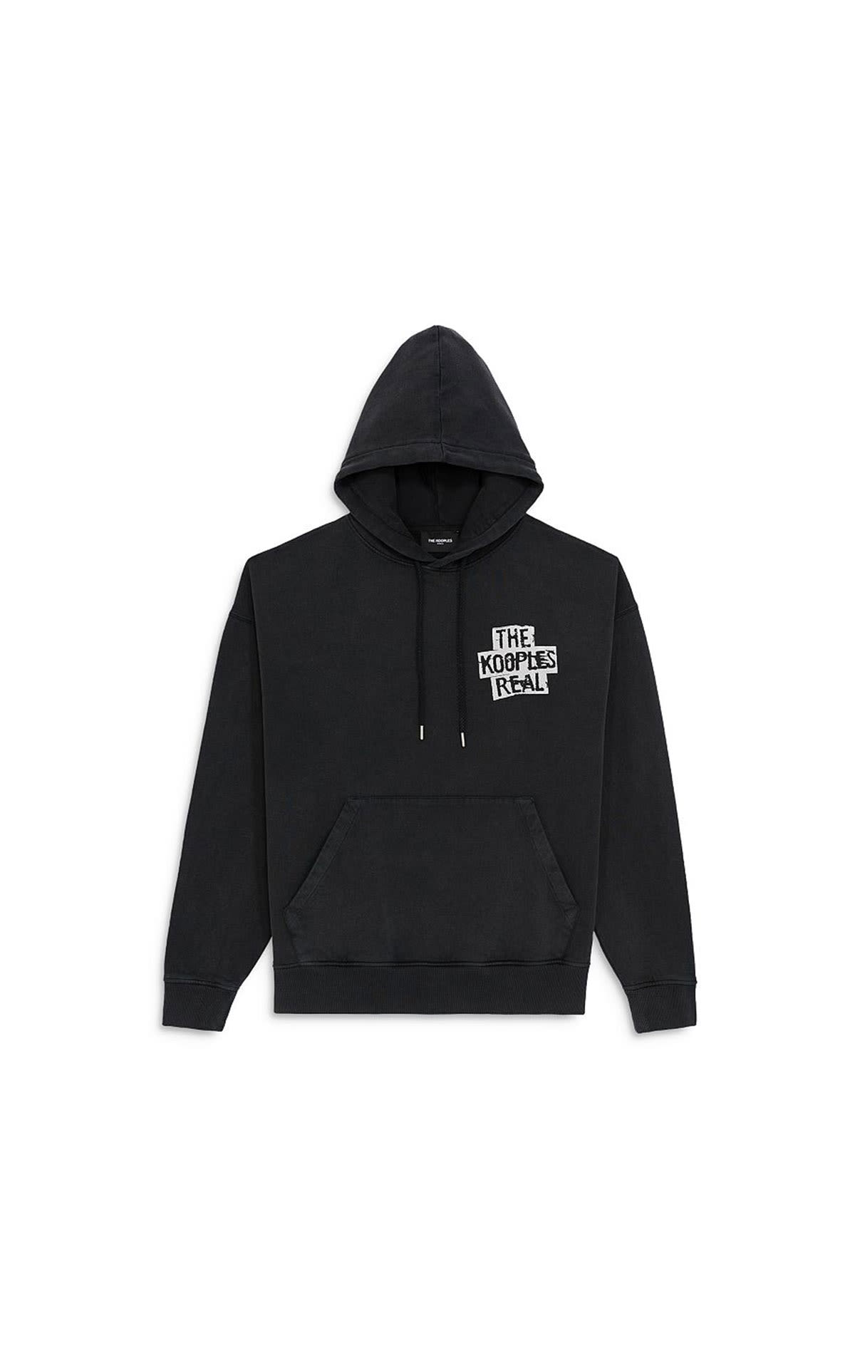 The Kooples Washed black hoodie from Bicester Village