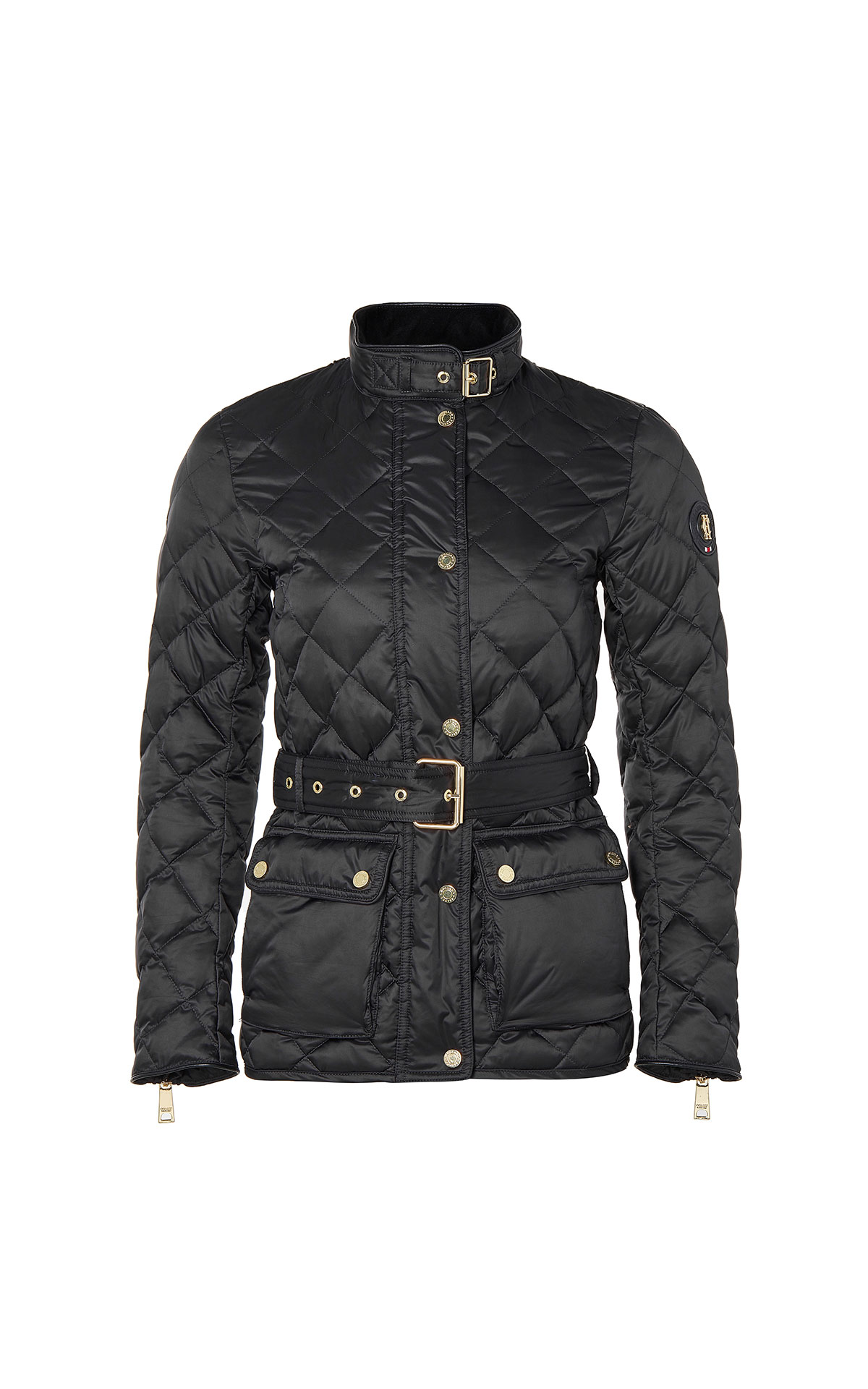 Holland Cooper Diamond quilt heritage jacket in black from Bicester Village
