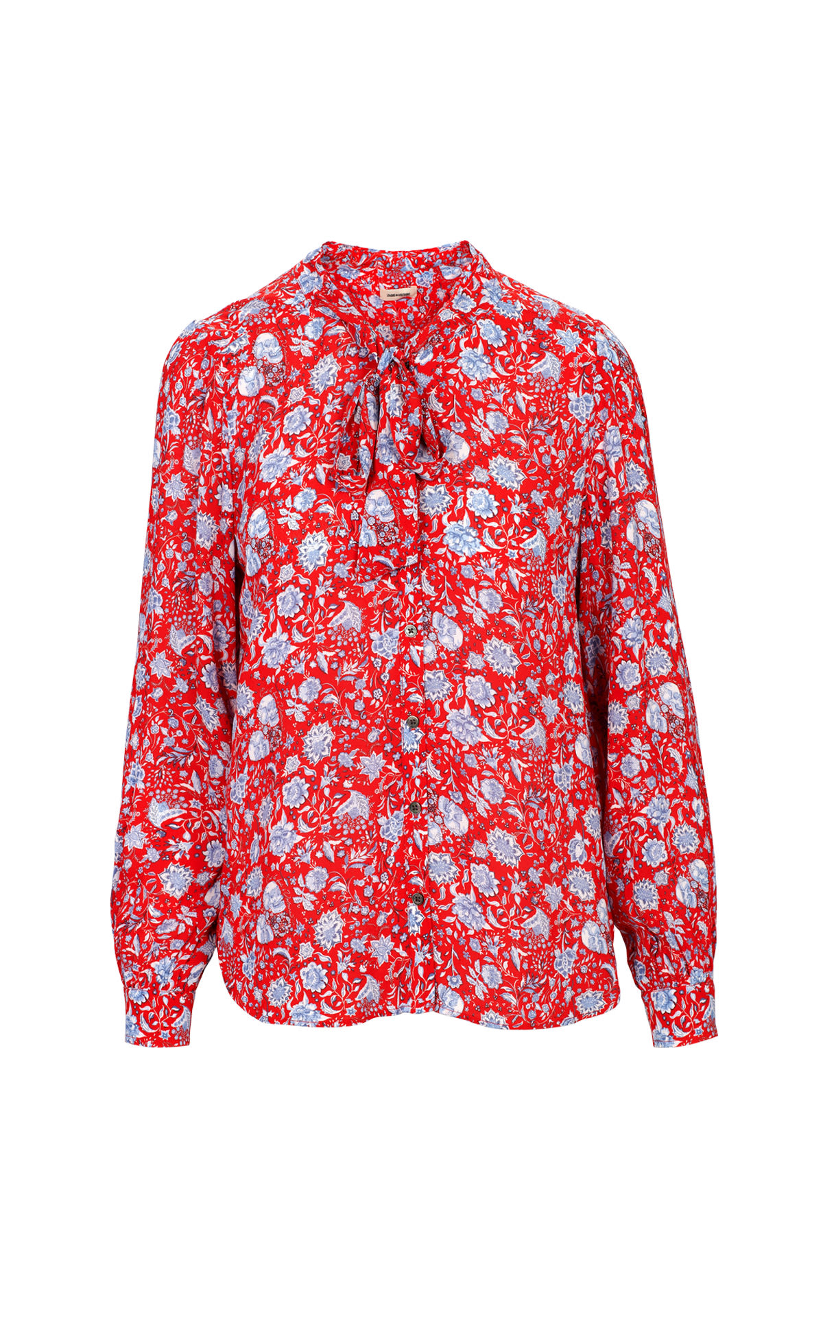 Blusa roja con estampado de flores Zadig & Voltaire