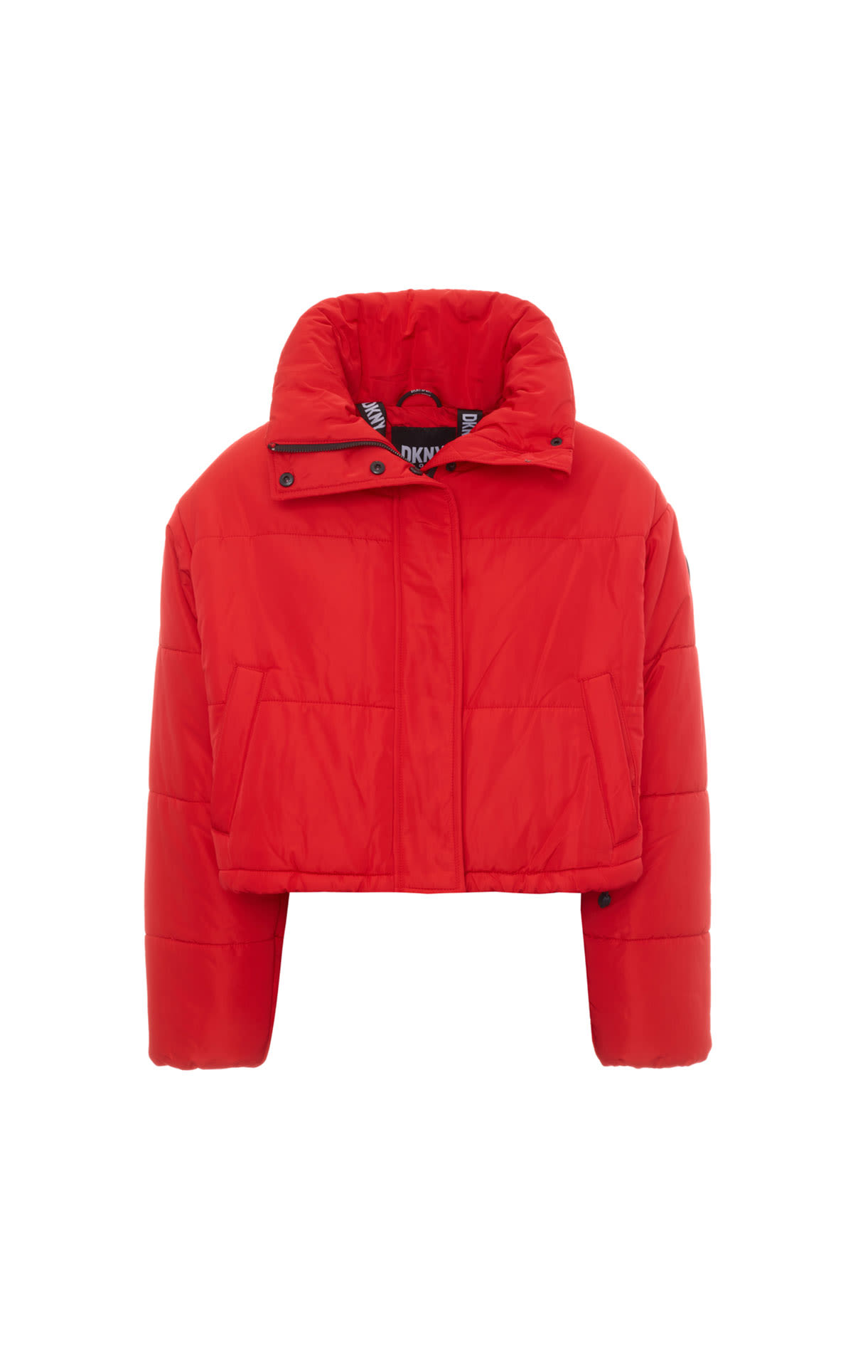 DKNY Red puffer jacket from Bicester Village