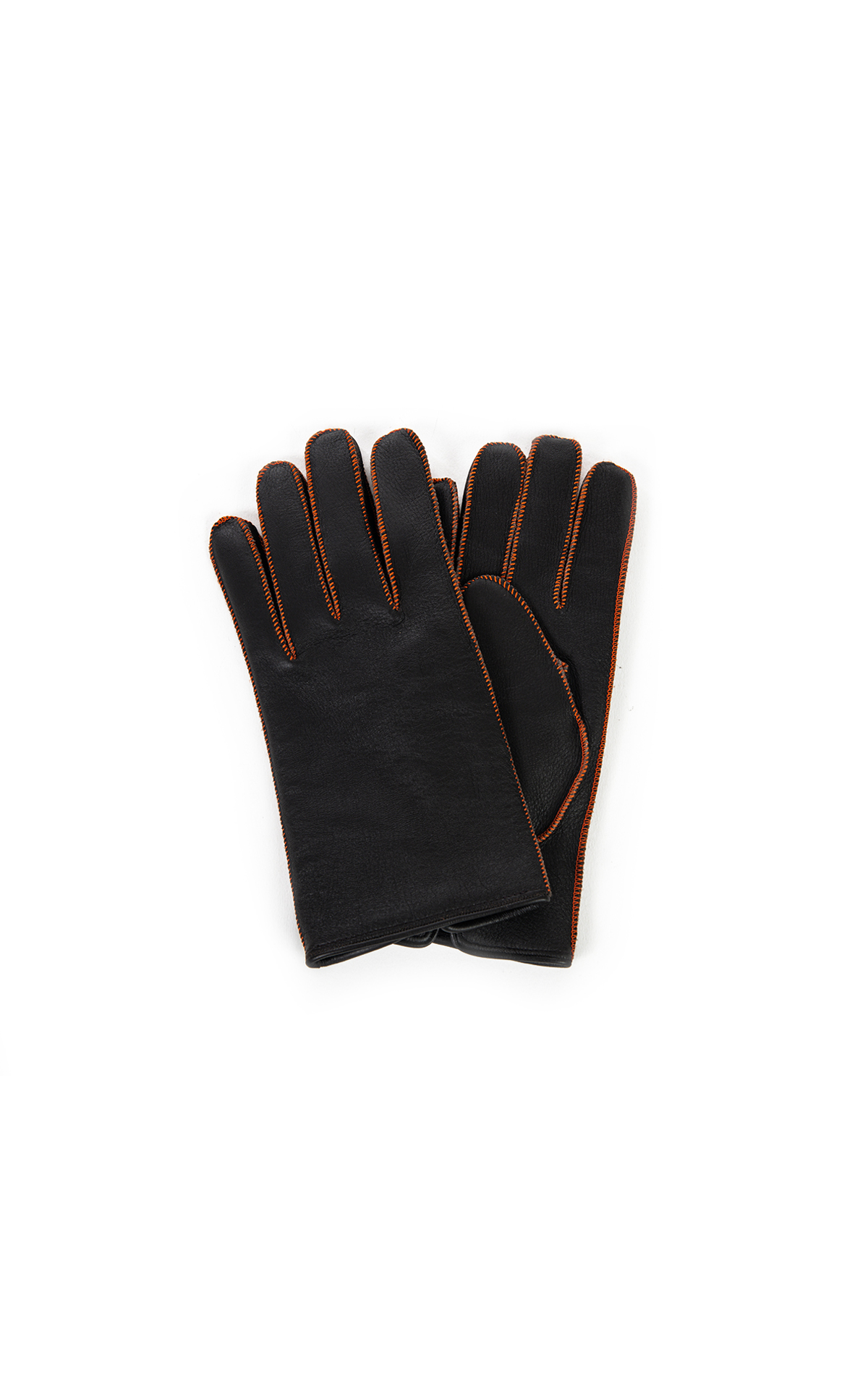 MooRER black and orange suede gloves