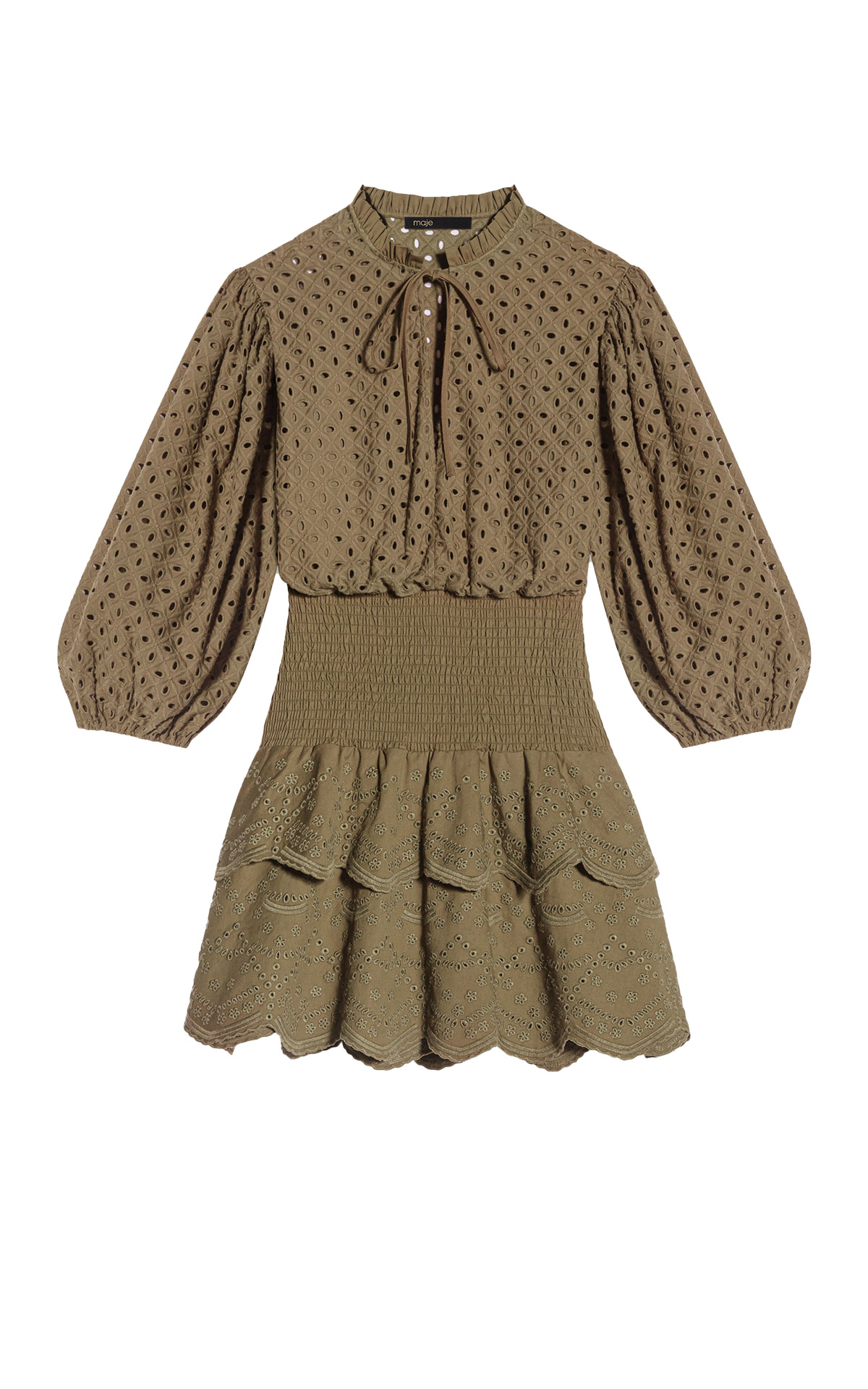 Khaki loose dress maje outlet barcelona la roca village