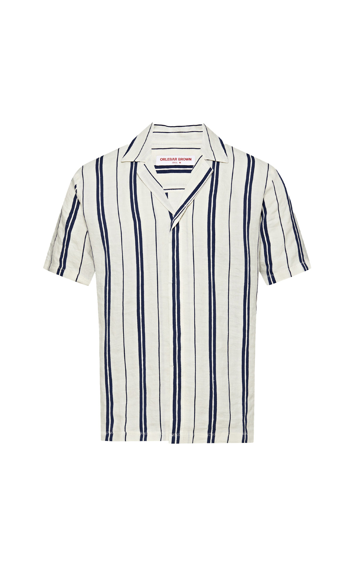 Orlebar Brown Maitan II ribbon str azul blue/cashew from Bicester Village