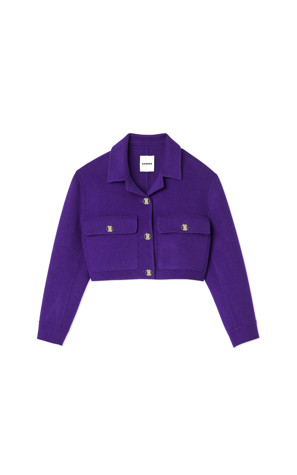 Chaqueta crop lila Sandro