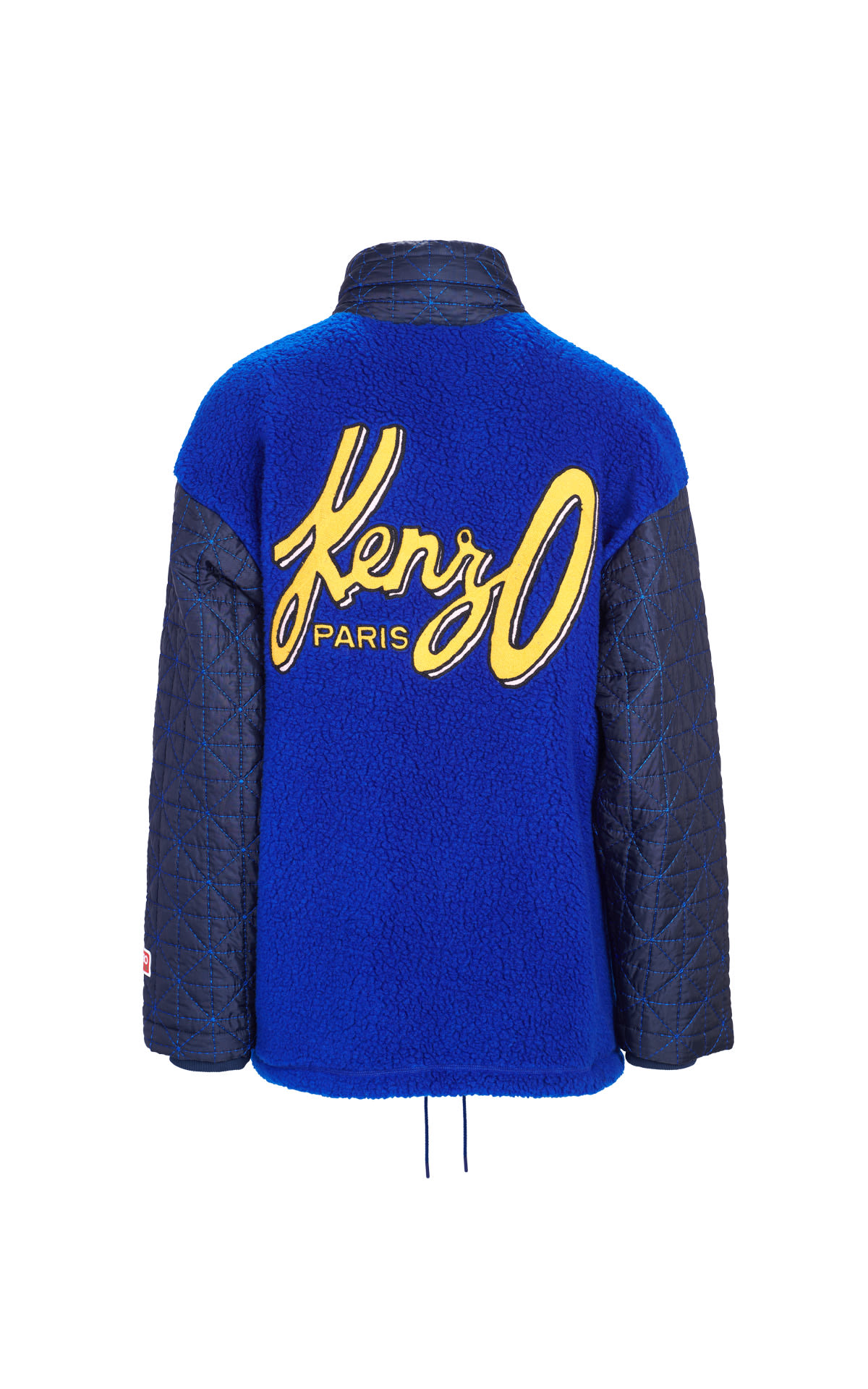 Quilted jacket with blue sheepskin kenzo outlet barcelona la roca village
