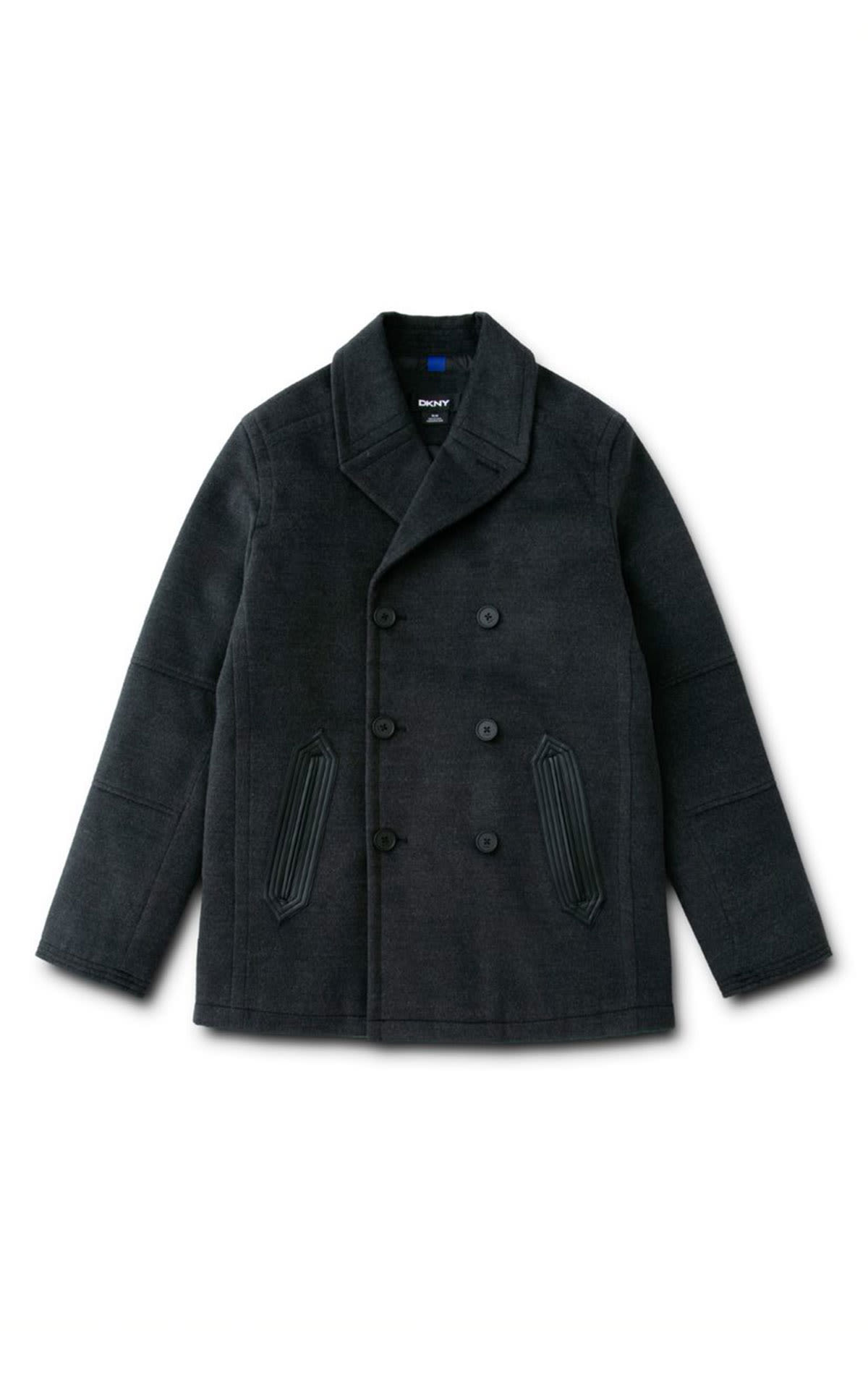 DKNY Wool blend notch collar coat without bib from Bicester Village