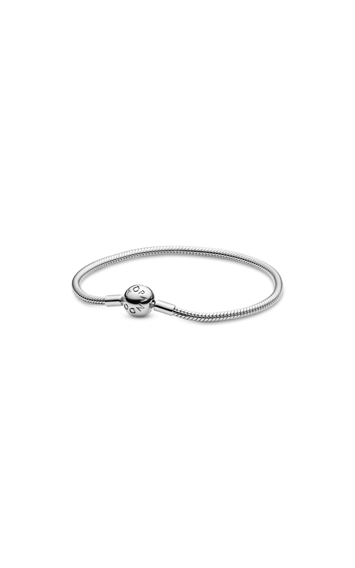 Pandora Sterling silver snake chain bracelet ball clasp from Bicester Village
