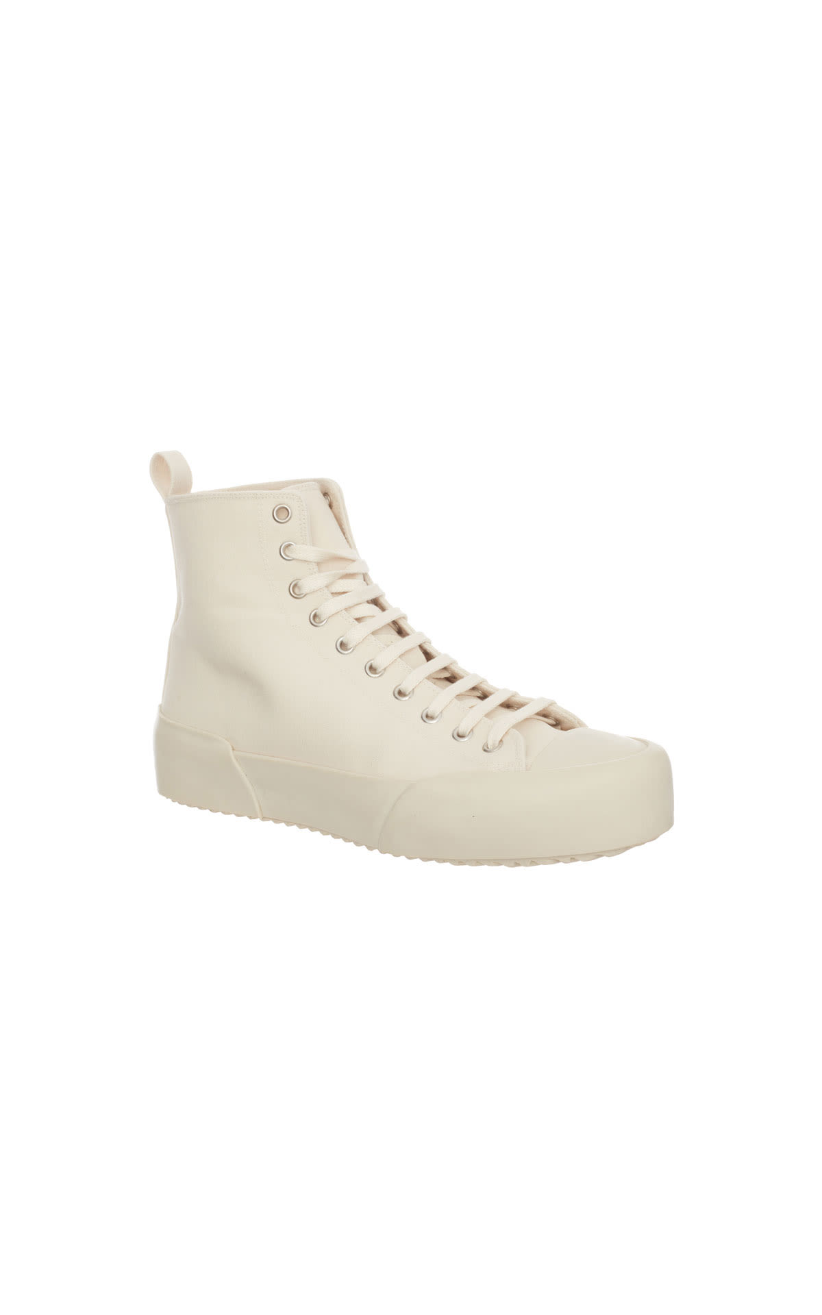 Jil Sander High top canvas sneakers mens from Bicester Village