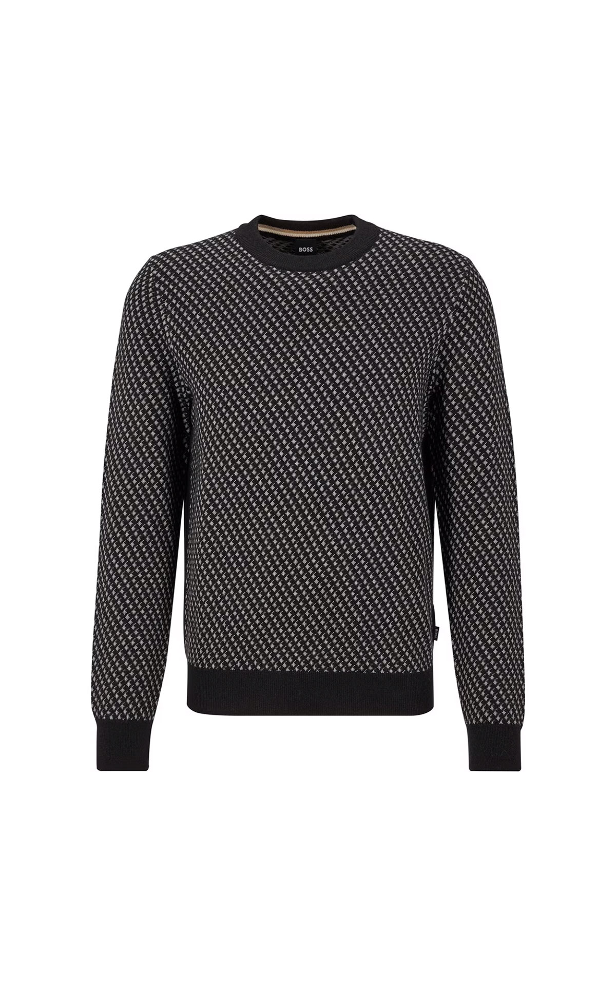 Round neck knitted sweater BOSS outlet barcelona la roca village