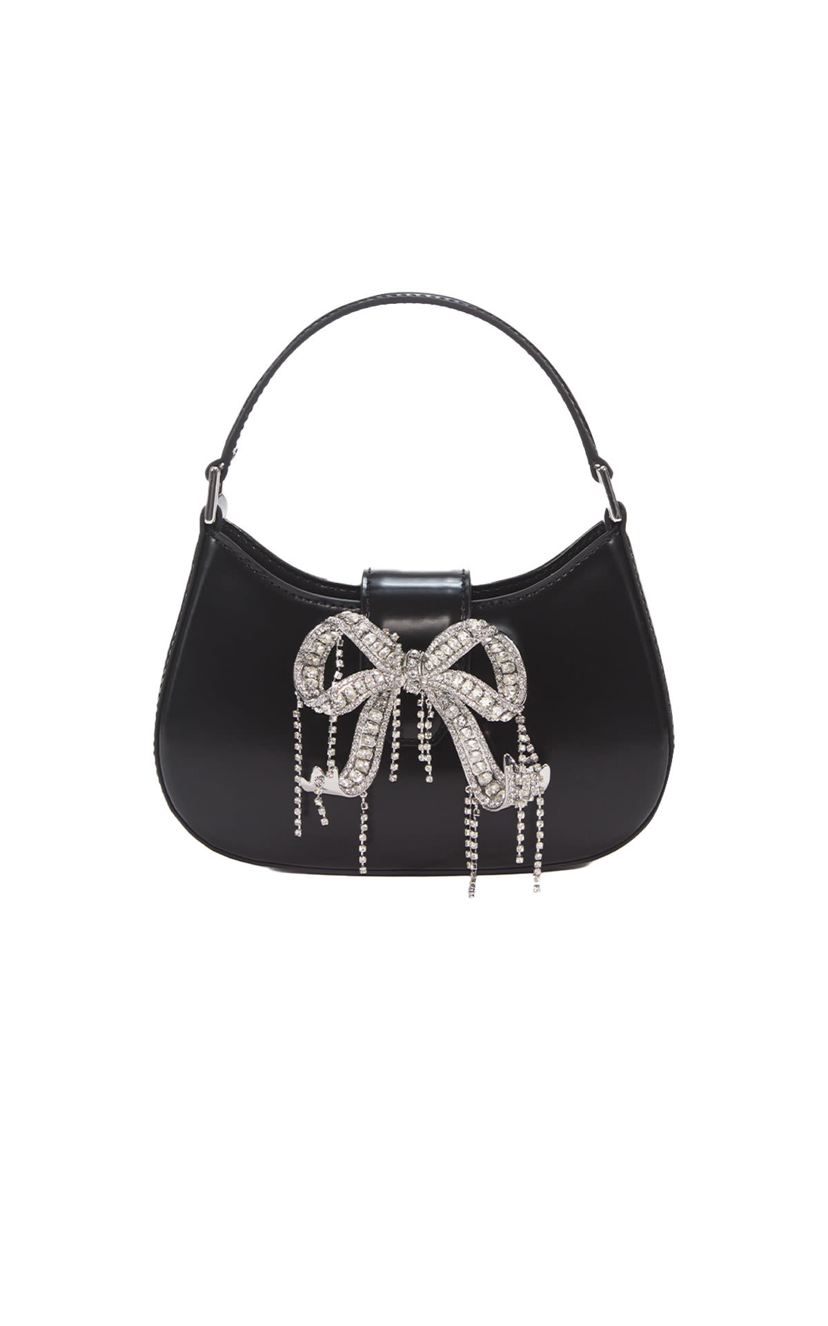 Self Portrait Black leather crescent bag from Bicester Village