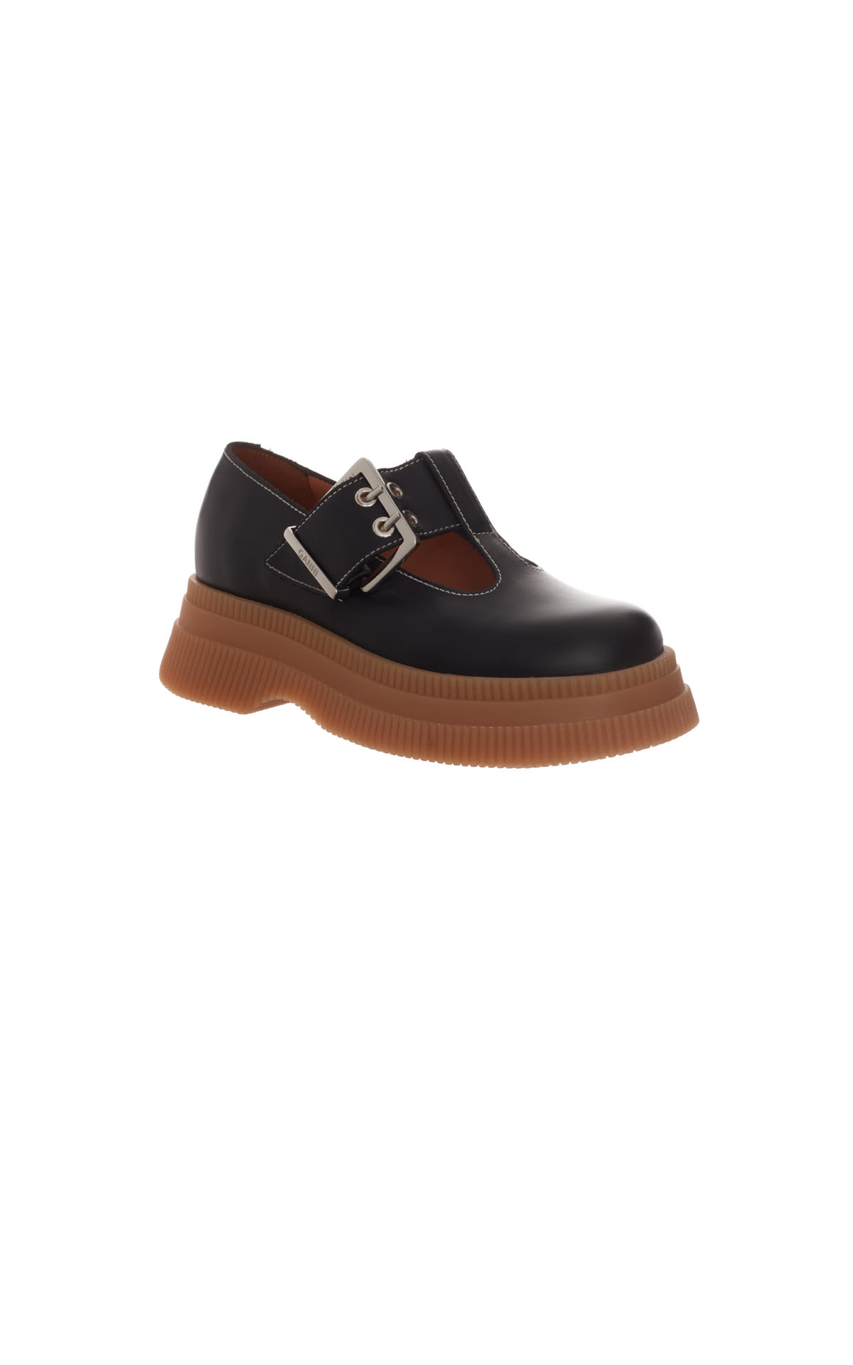 Ganni Buckles leather loafers from Bicester Village