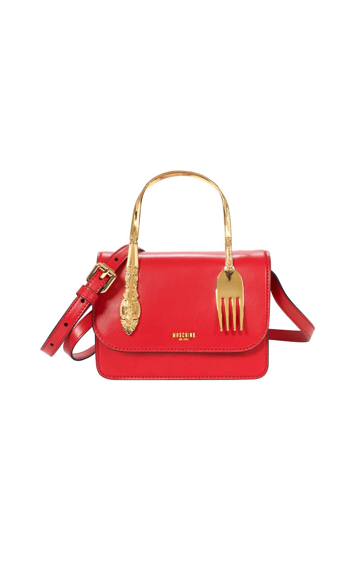red handbag moschino