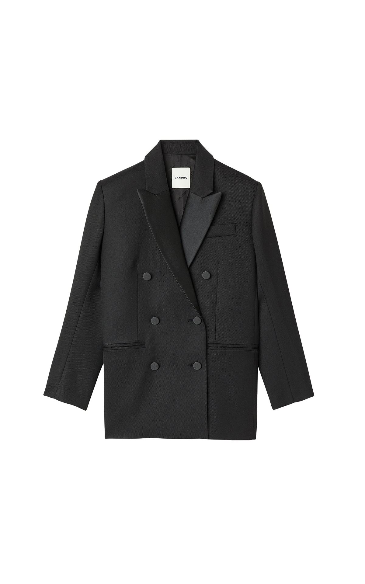 Black tuxedo blazer sandro outlet madrid las rozas village