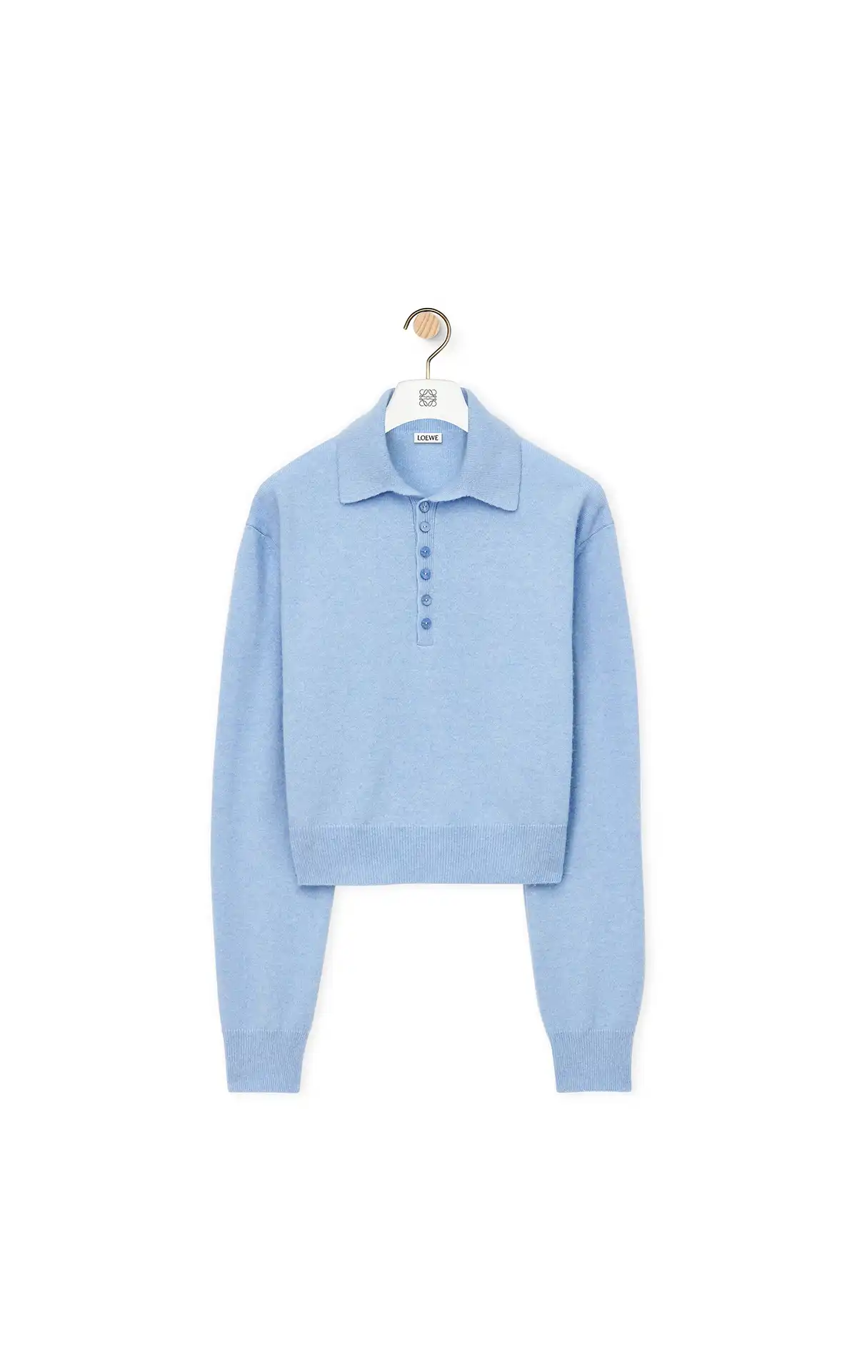 LOEWE Cropped polo-neck cashmere jumper La Vallée Village