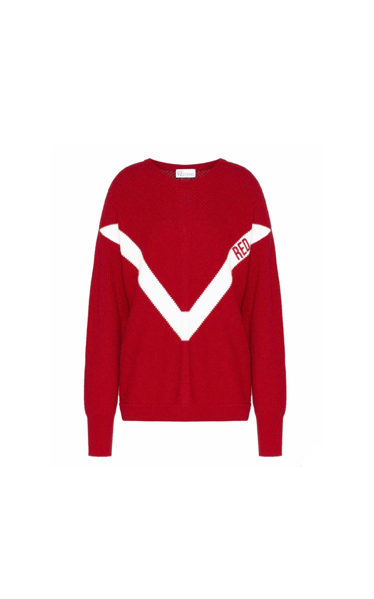 Wool blend sweater with RED embroidery RedValentino