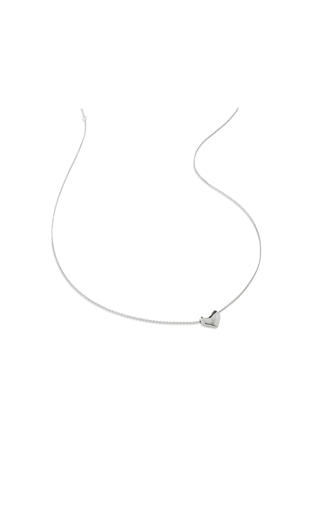 Monica Vinader Sterling Silver Heart Chain Necklace from Bicester Village