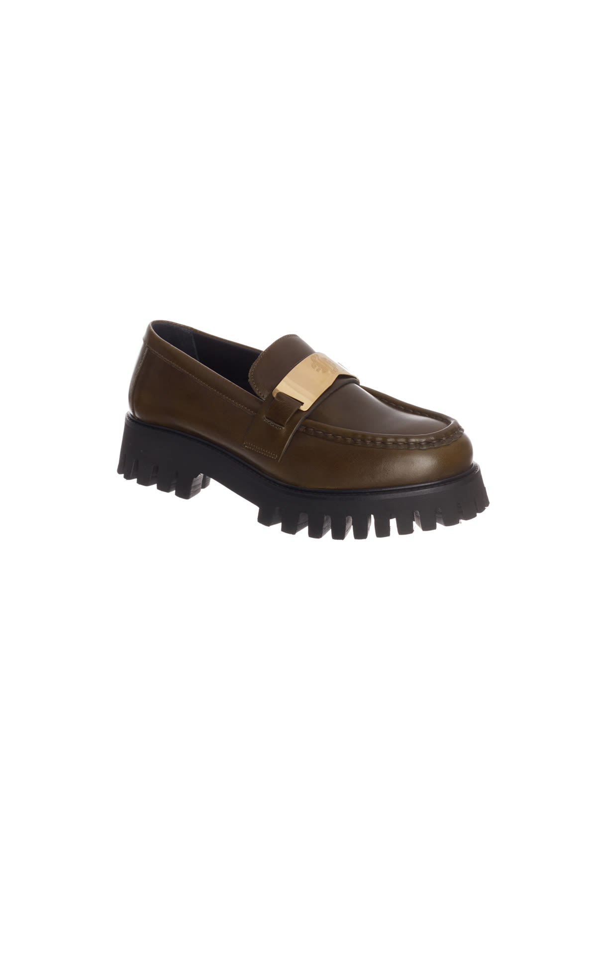 Maje Logo plaque loafers from Bicester Village