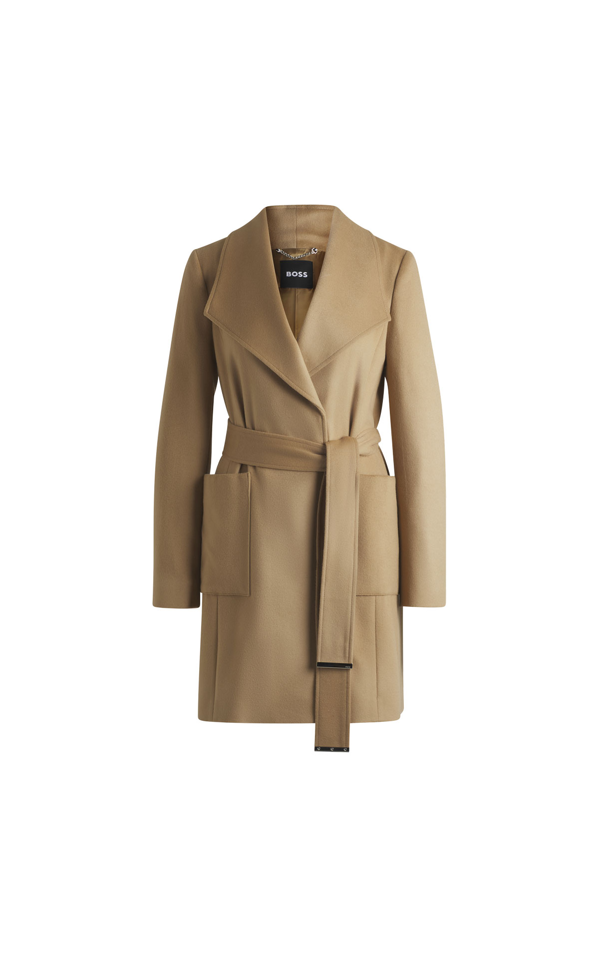 Boss Relaxed fit coat in virgin wool & cashmere from Bicester Village