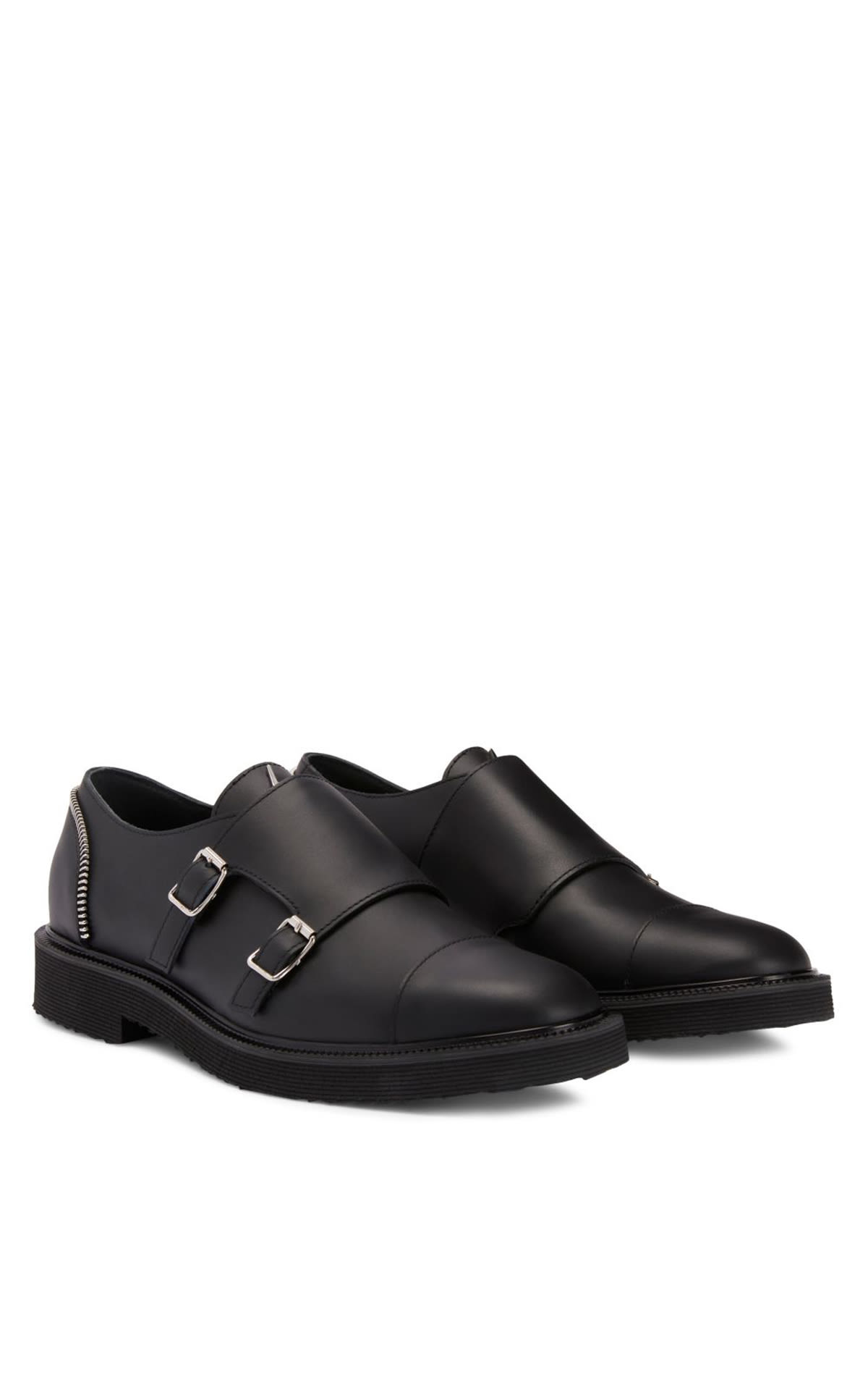 Guiessep Zanotti zip-trimmed leather loafers from Bicester Village