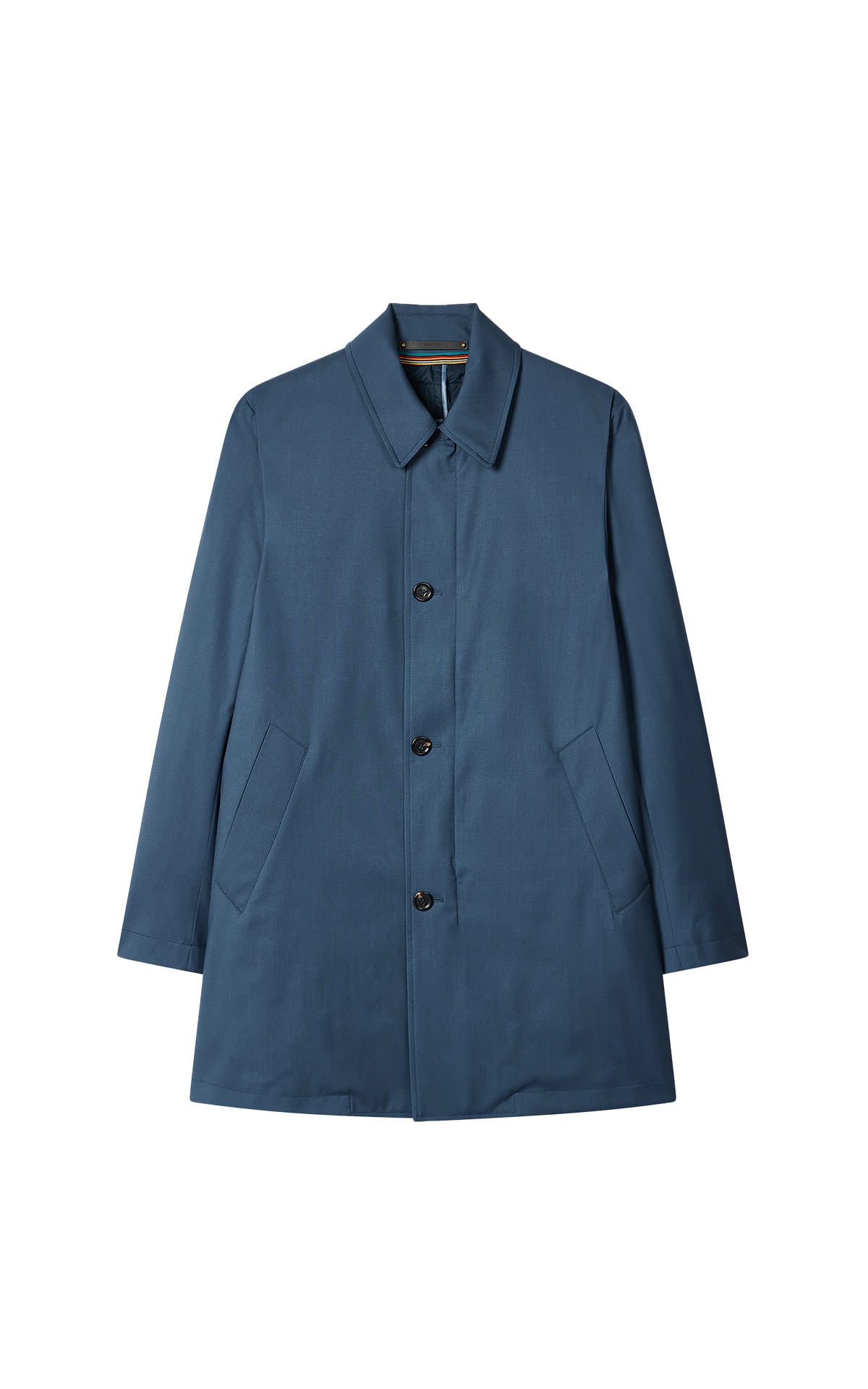 Paul Smith Blue Loro Piana Storm System Mac from Bicester Village