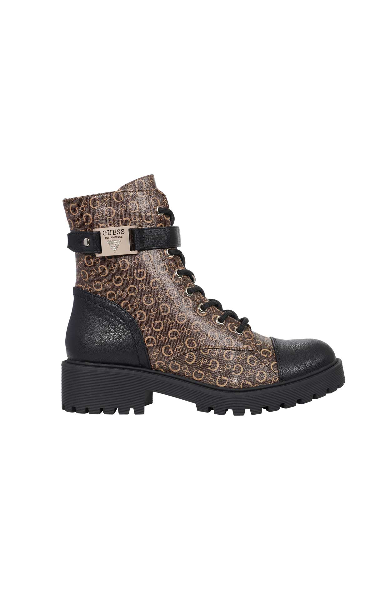 Branded print boots GUESS