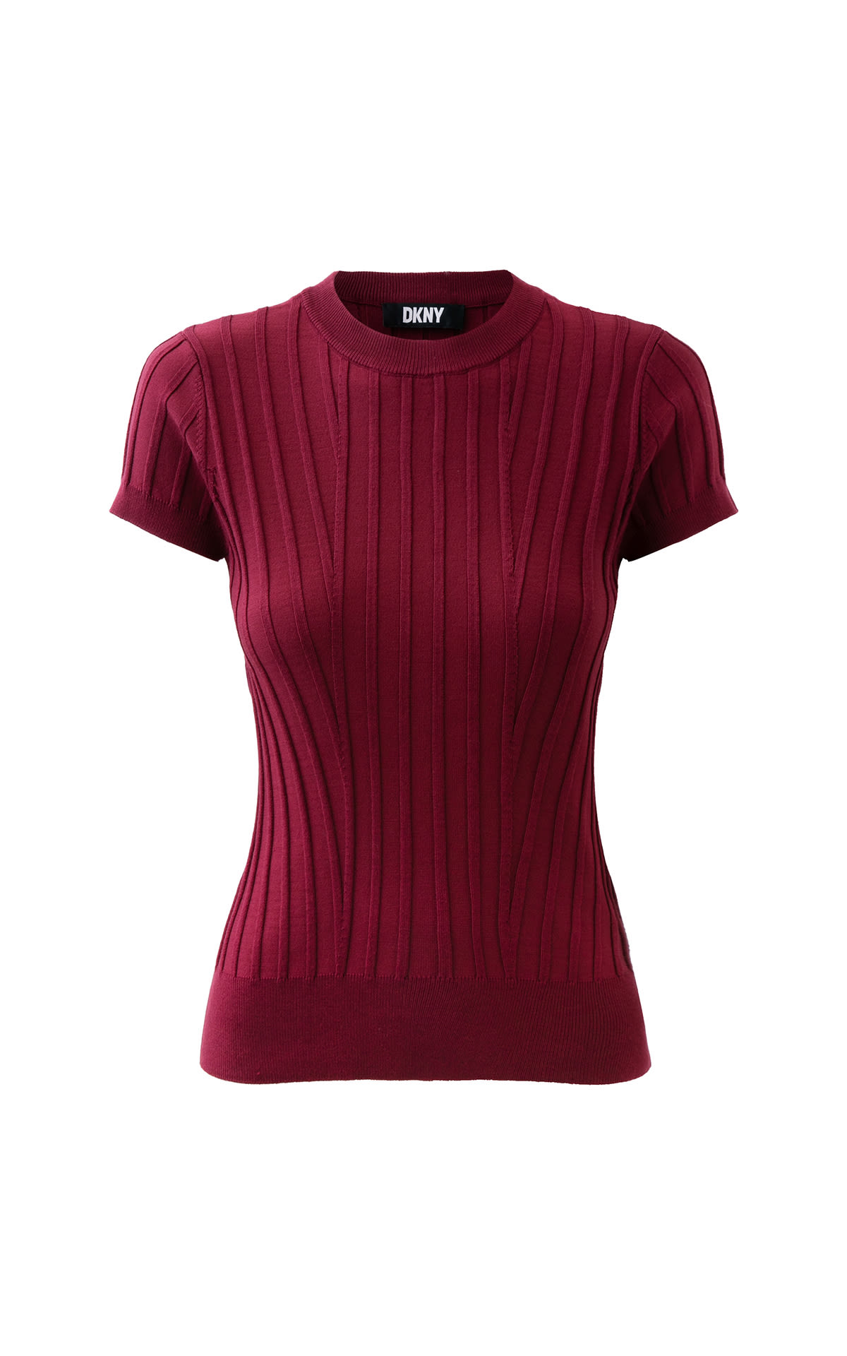 DKNY Short sleeve rib knit top from Bicester Village