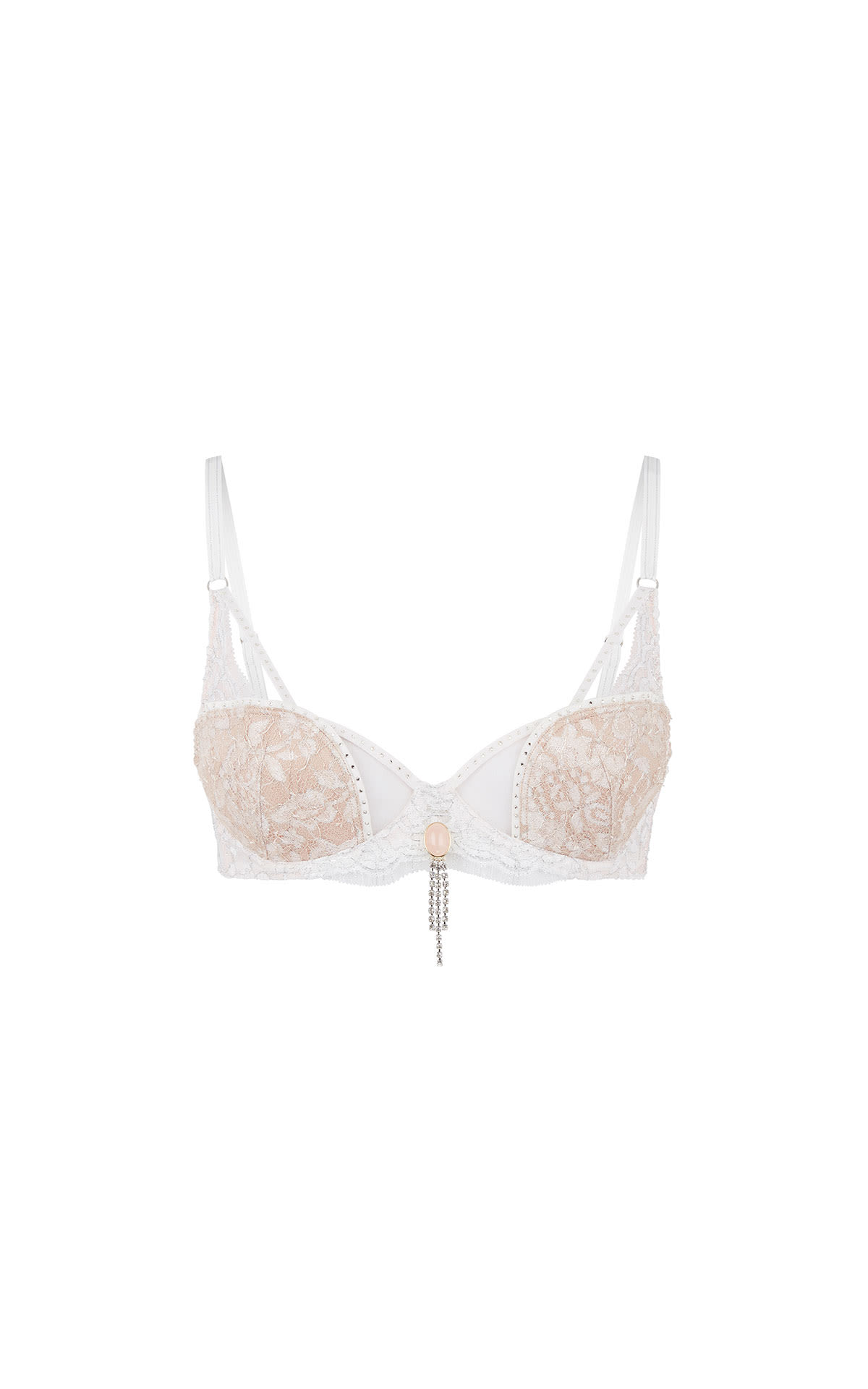 Agent Provocateur Presley bra blush and white from Bicester Village