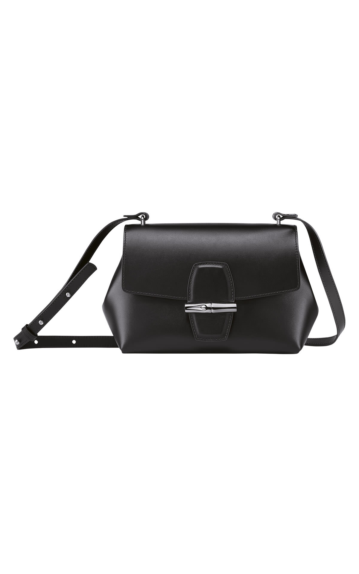 Longchamp Roseau box crossbody bag with adjustable shoulder strap from Bicester Village