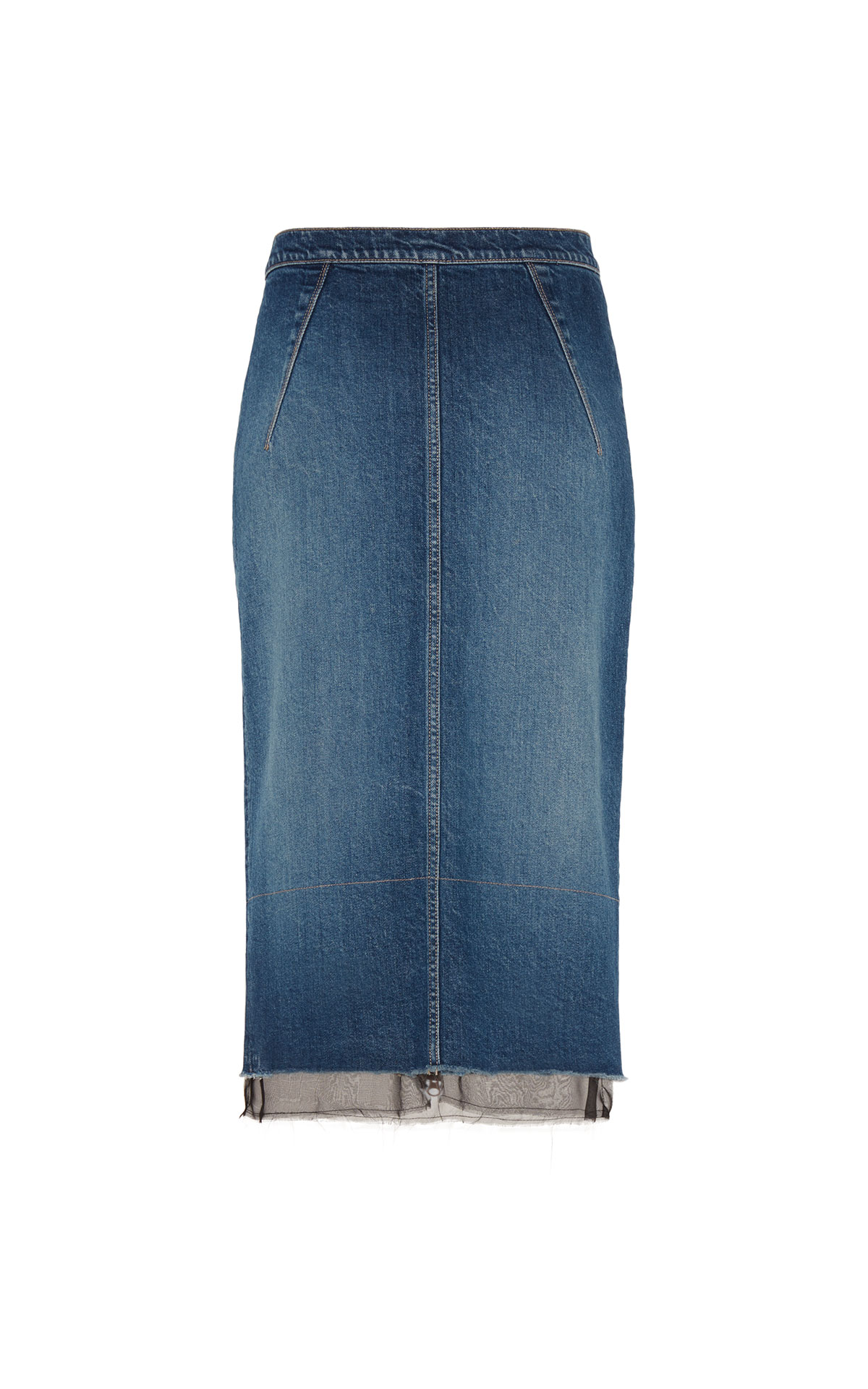 7 For All Mankind Pencil skirt indigo with chiffon from Bicester Village