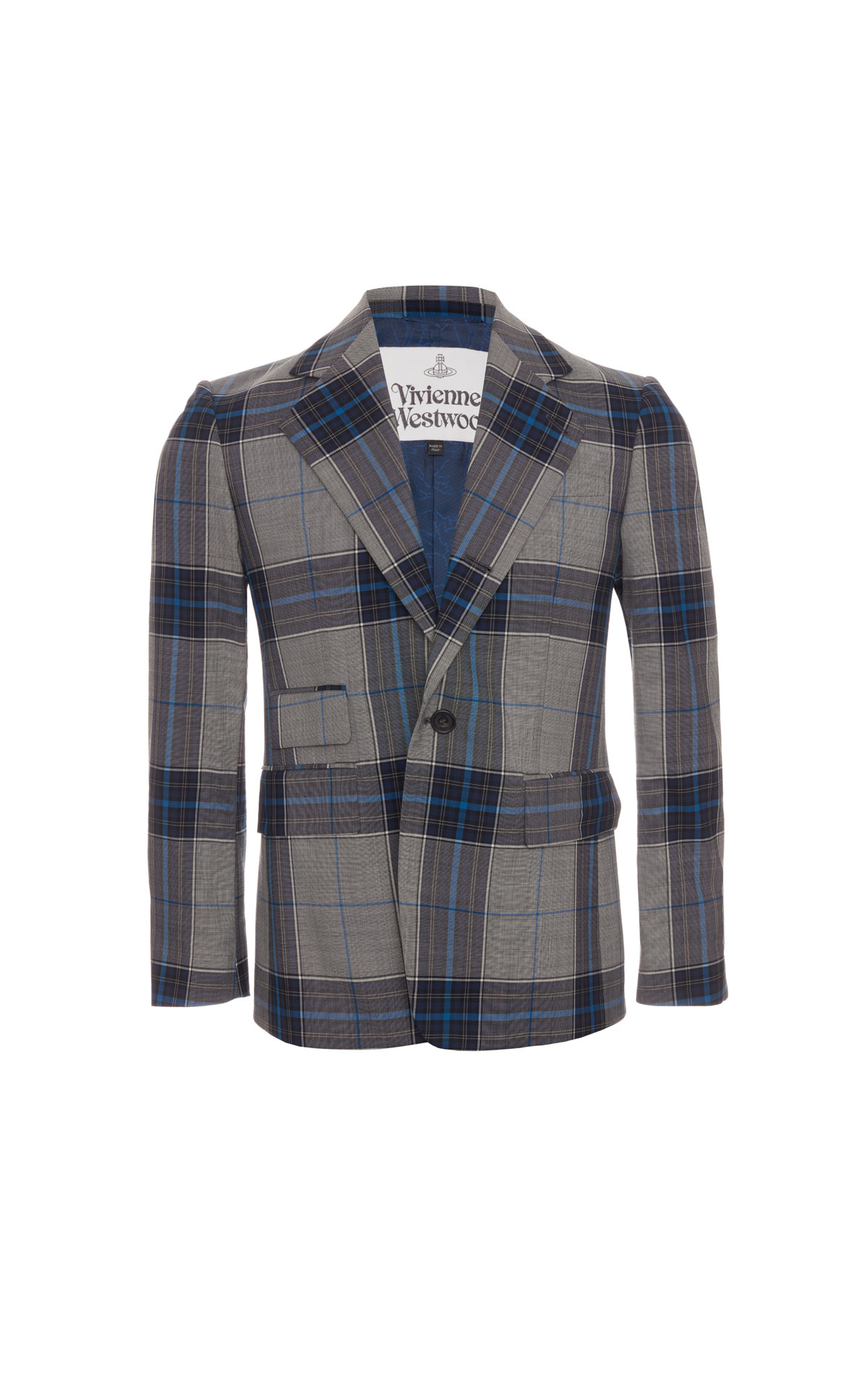 Vivienne Westwood Classic jacket blue checked from Bicester Village