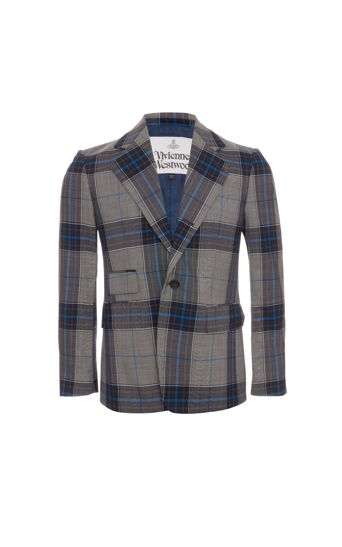 Vivienne Westwood Classic jacket blue checked from Bicester Village