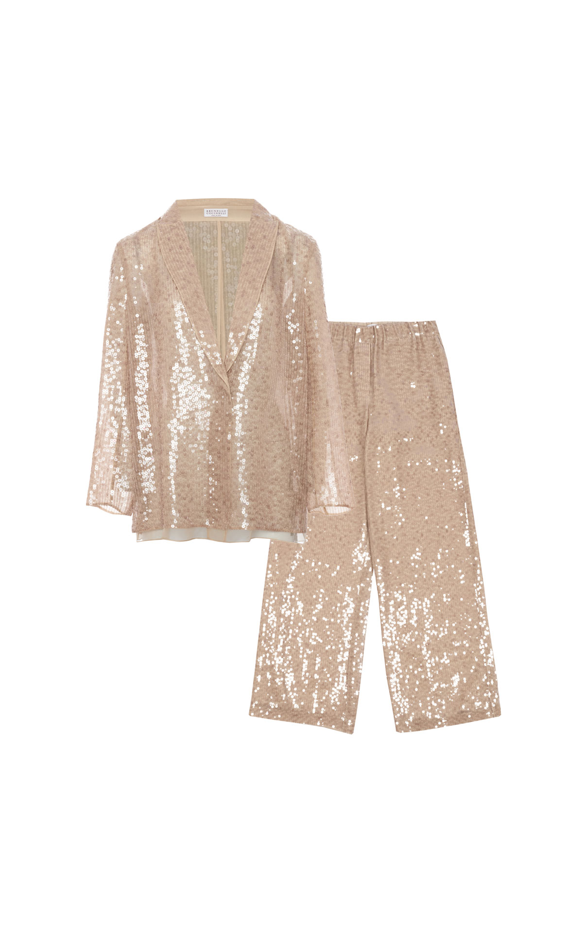 Brunello Cucinelli Allover sequin pant suit from Bicester Village
