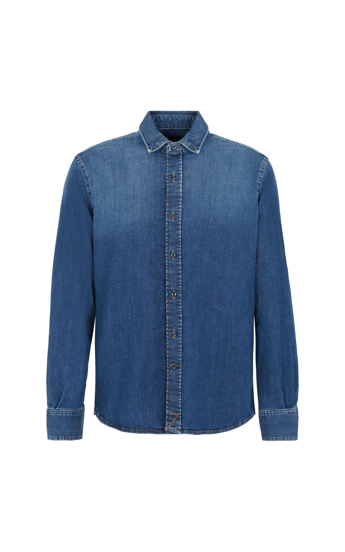 7 For All Mankind Plain shirt lux per mid blu from Bicester Village