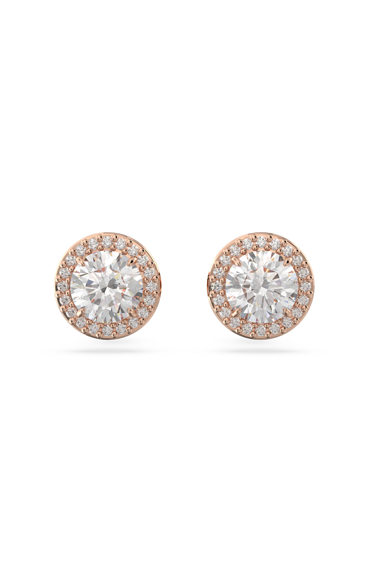 Swarowski Constella stud earrings rose gold tone plated from Bicester Village
