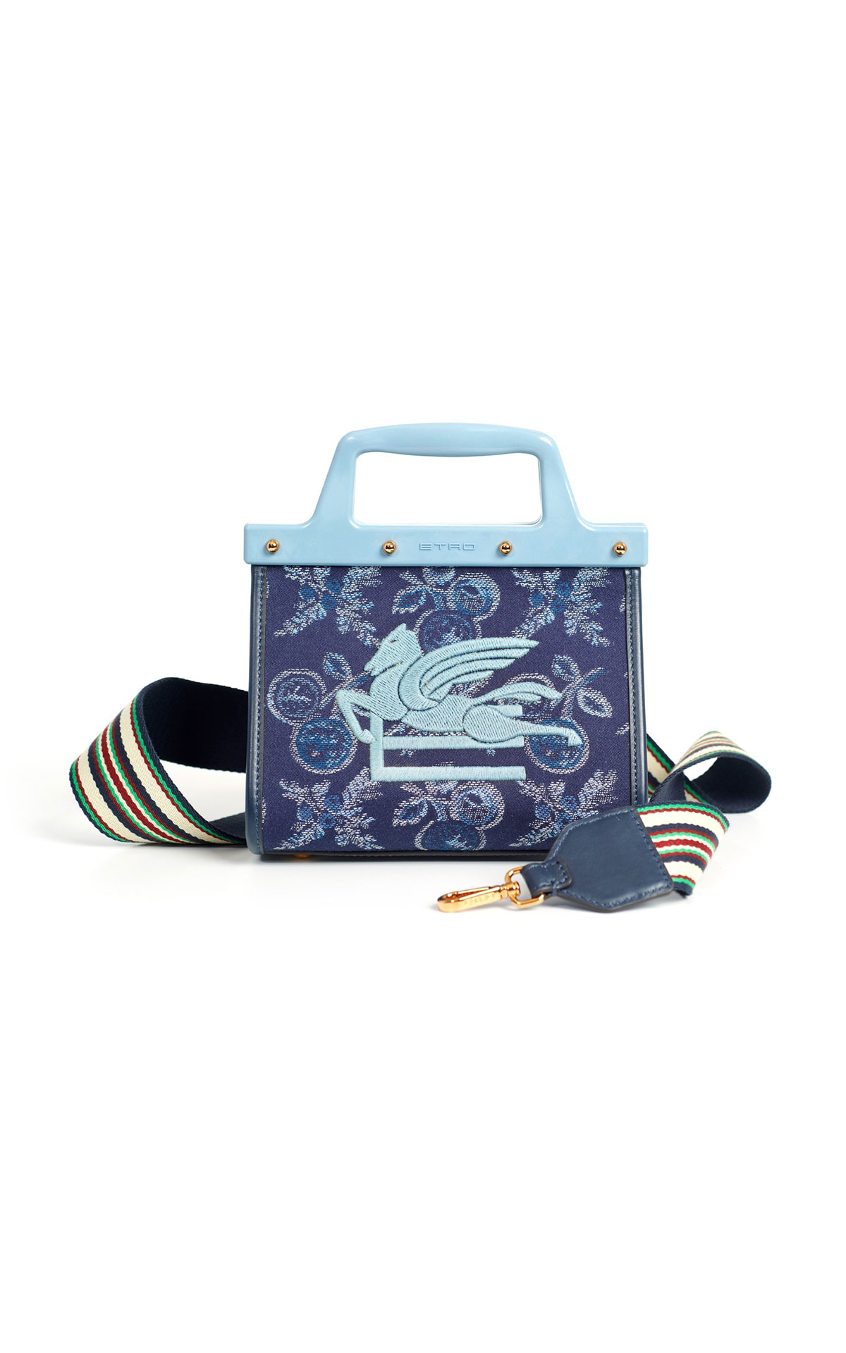 Blue printed handbag  etro outlet barcelona la roca village