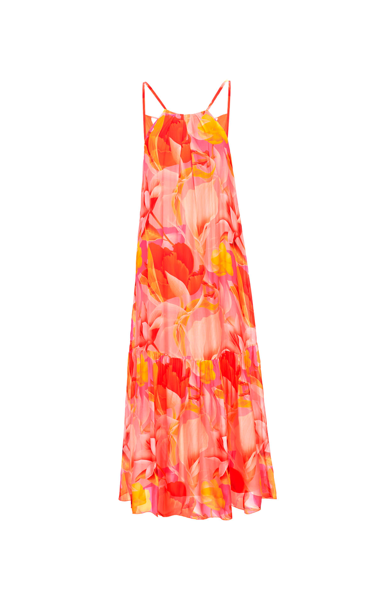 Vestido rojo con estampado de flores Liu JO