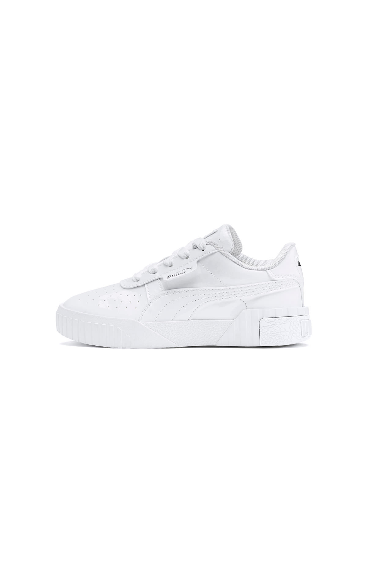 PUMA Cali patent PS in white at The Bicester Village Shopping Collection