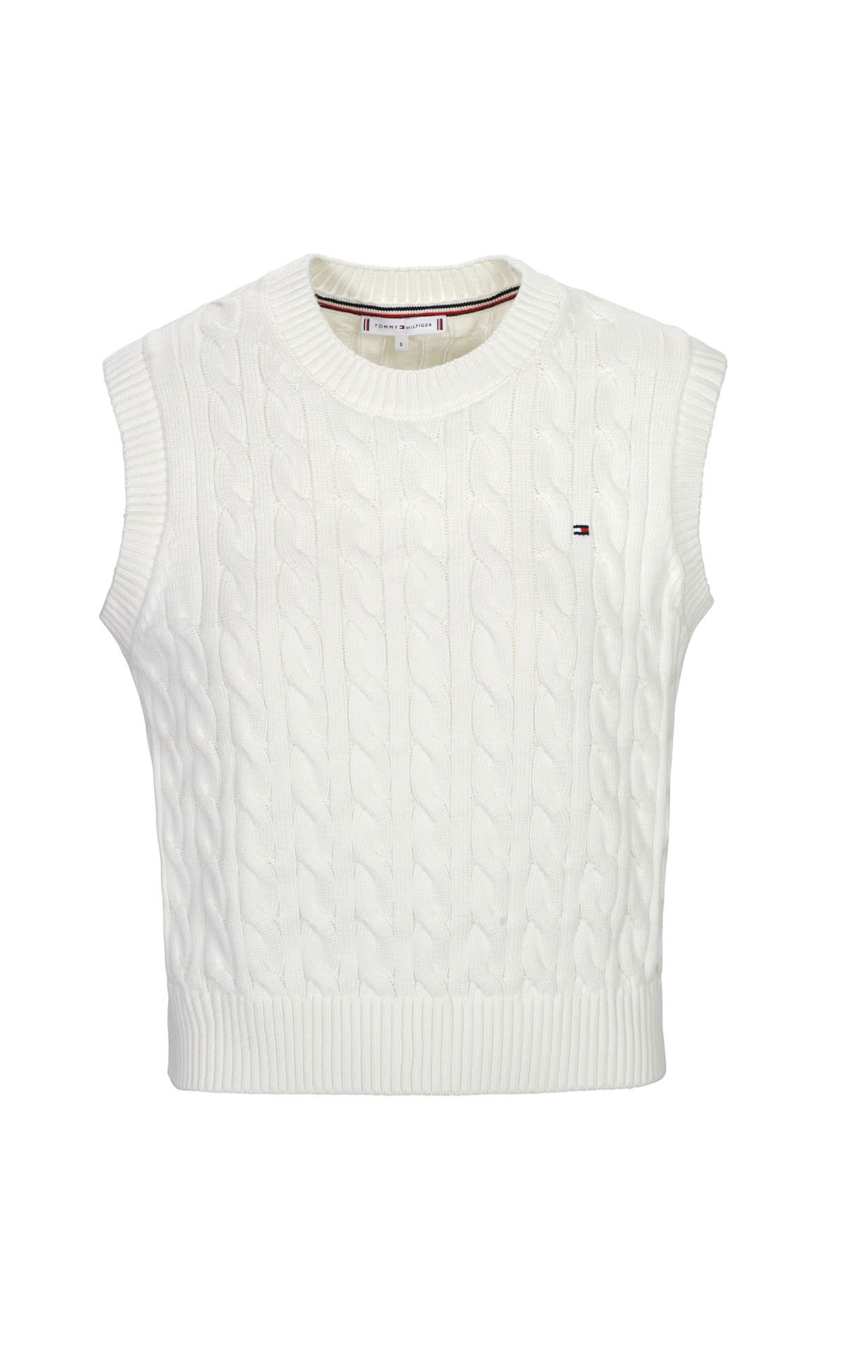 white knit vest Tommy Hilfiger