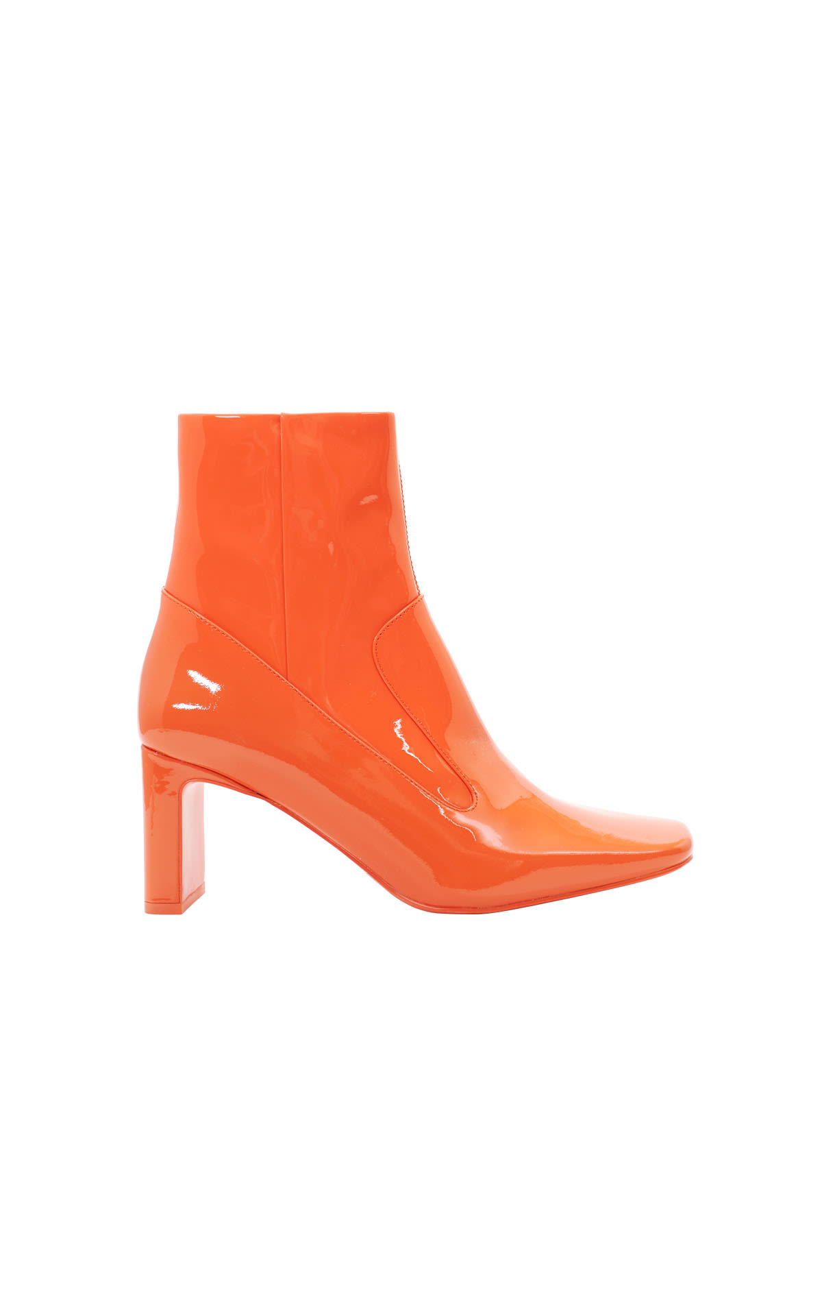 Orange boot with heel Diesel