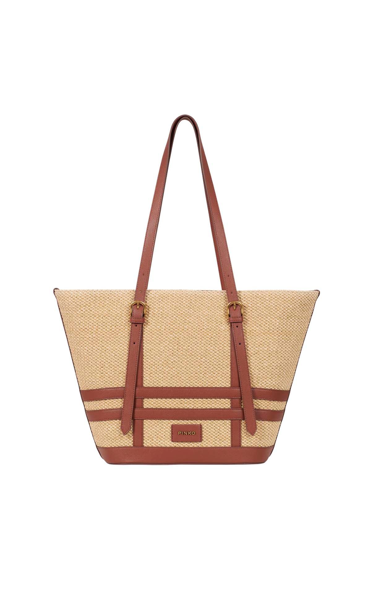 Shopper fibra natural pinko outlet barcleona la roca village