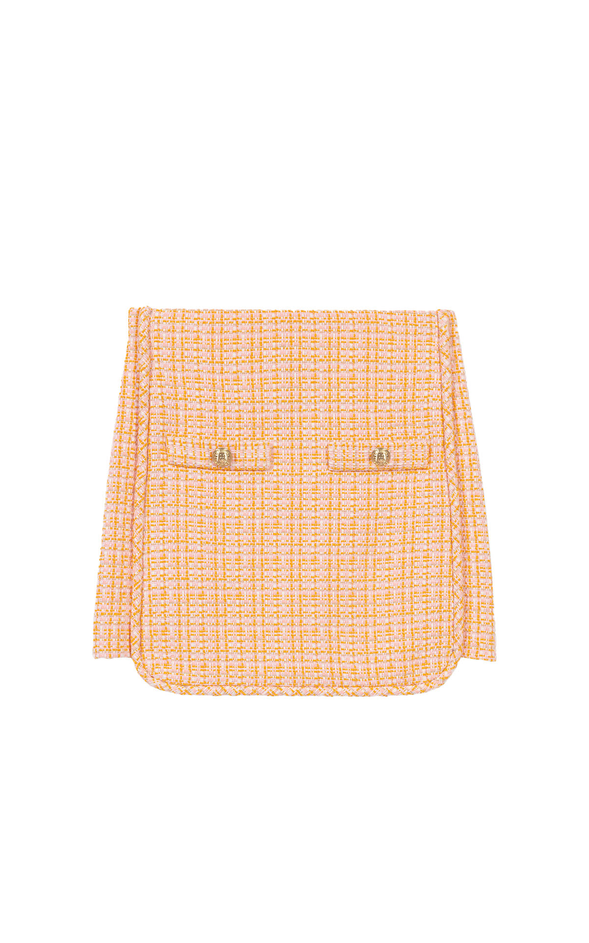 Orange tweed skirt Maje outlet barcelona la roca village