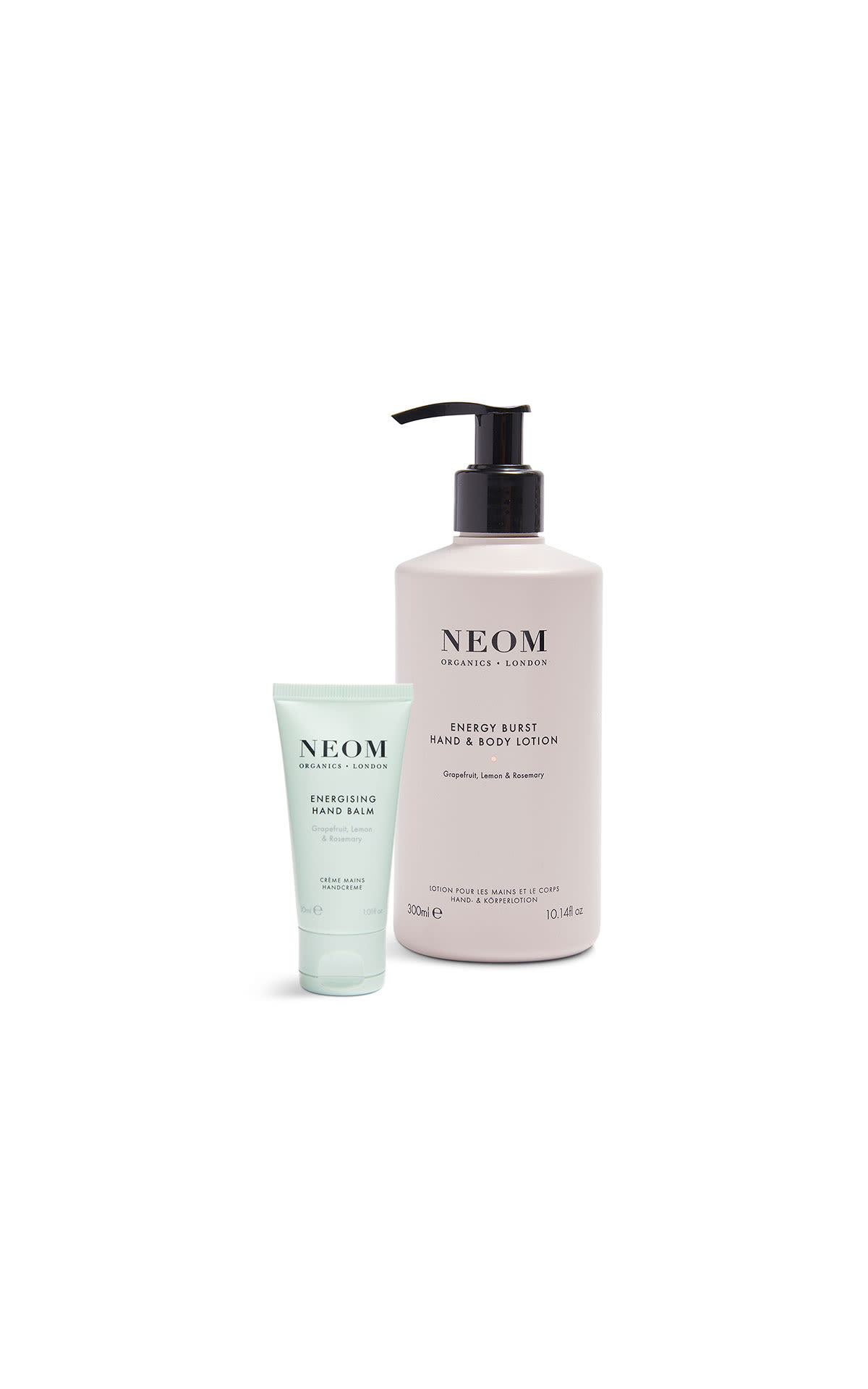 NEOM Energy lotion and energising hand balm from Bicester Village