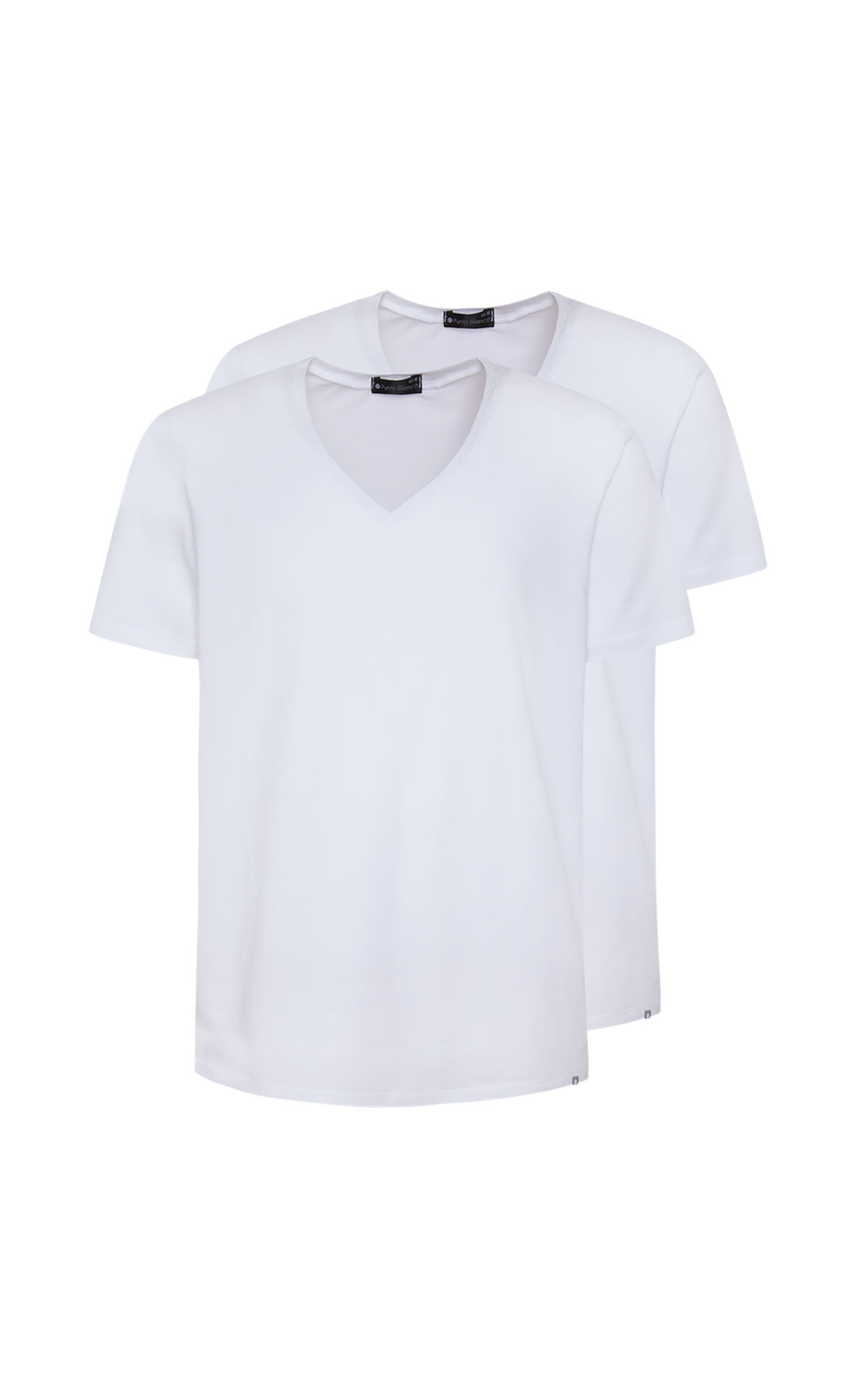 Pack camisetas básicas con cuello de pico Punto Blanco