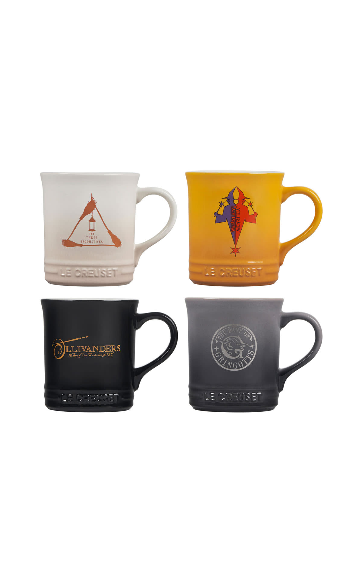 Le Creuset Harry Potter set of 4 mugs from Bicester Village