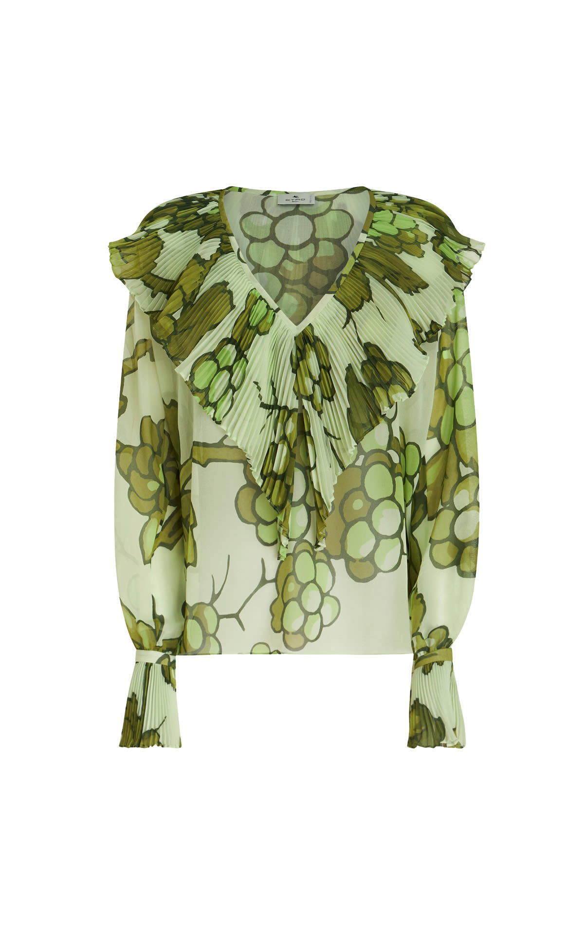 Green printed blouse Etro outlet madrid las rozas village