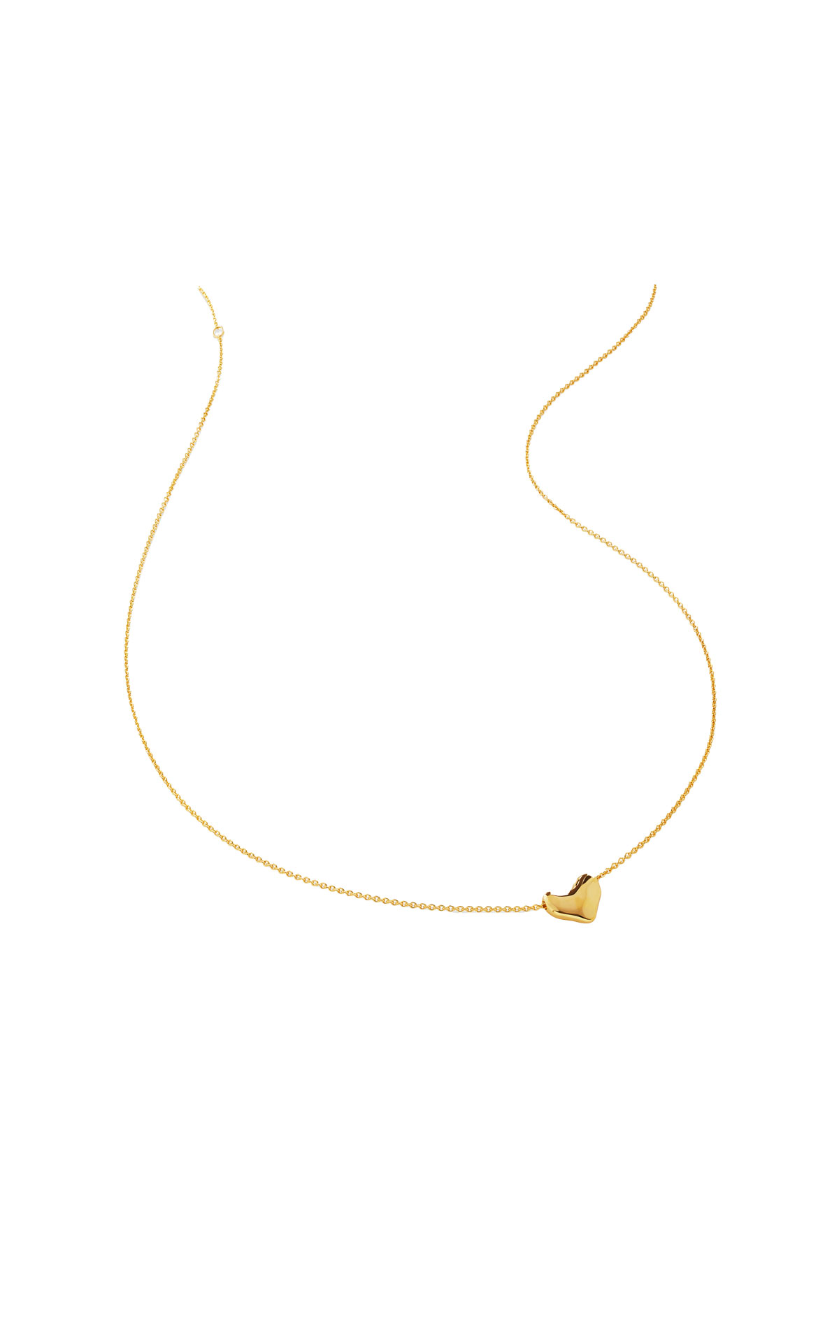 Monica Vinader 18K Gold Vermeil Heart Chain Necklace from Bicester Village