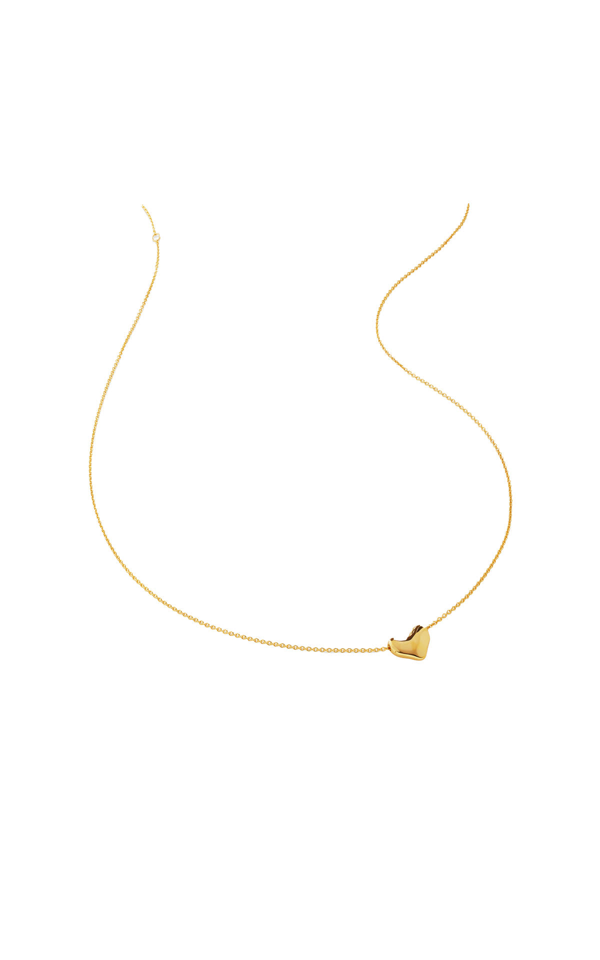 Monica Vinader 18K Gold Vermeil Heart Chain Necklace from Bicester Village